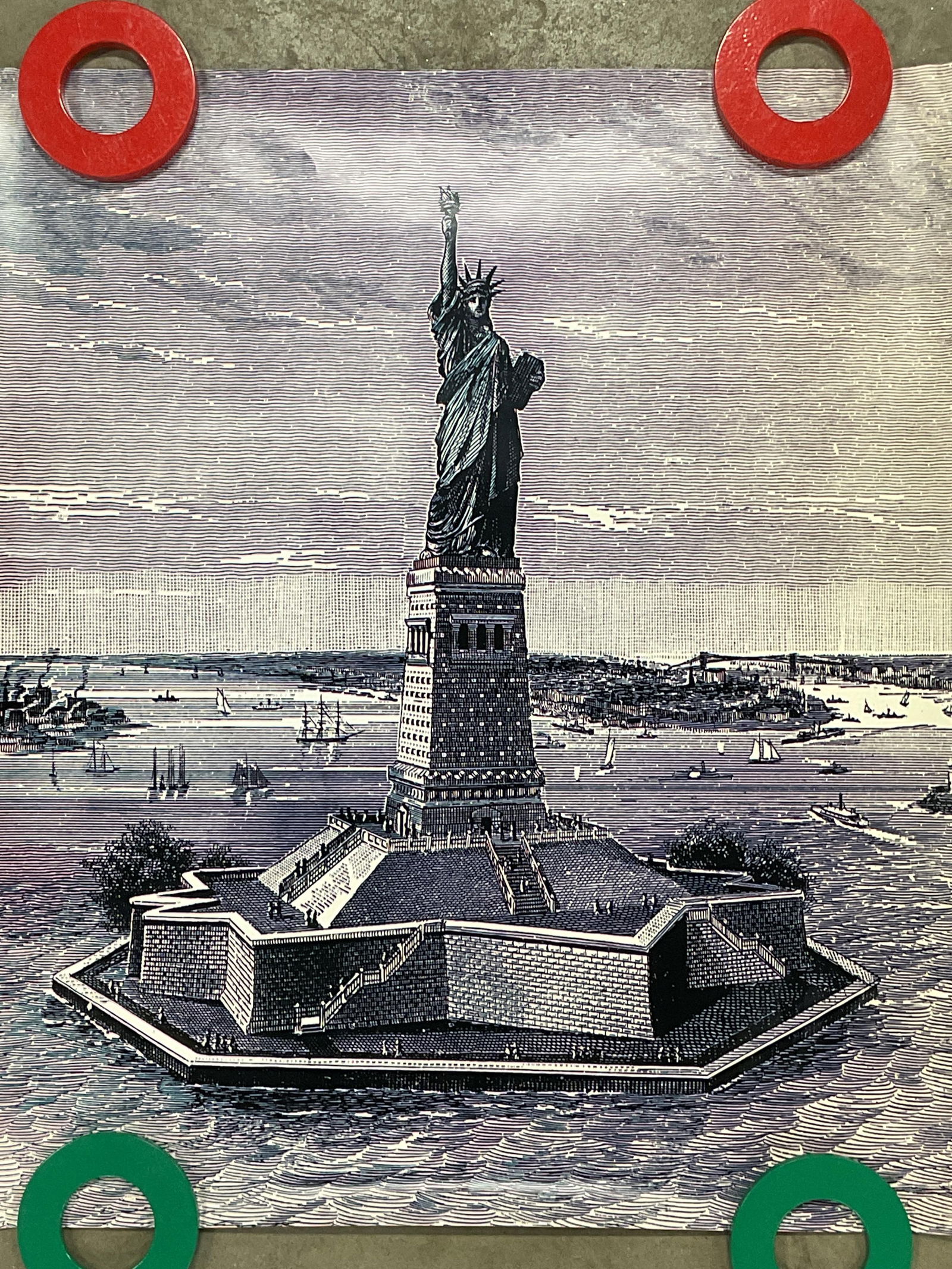 Vintage Statue of Liberty Lithograph Poster 25in (1 of 7)