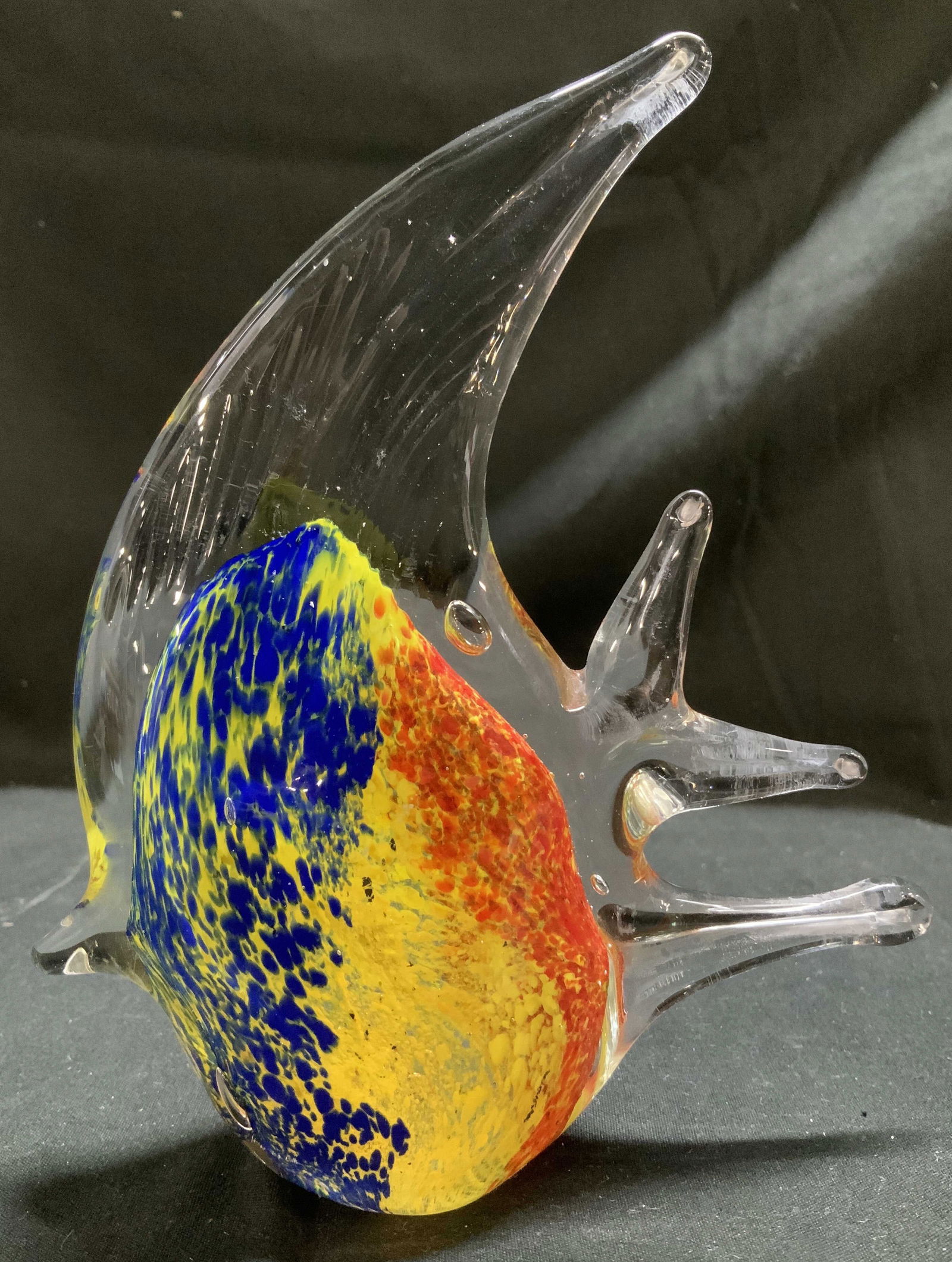 Hand Blown Art Glass Angelfish Paperweight (1 of 6)