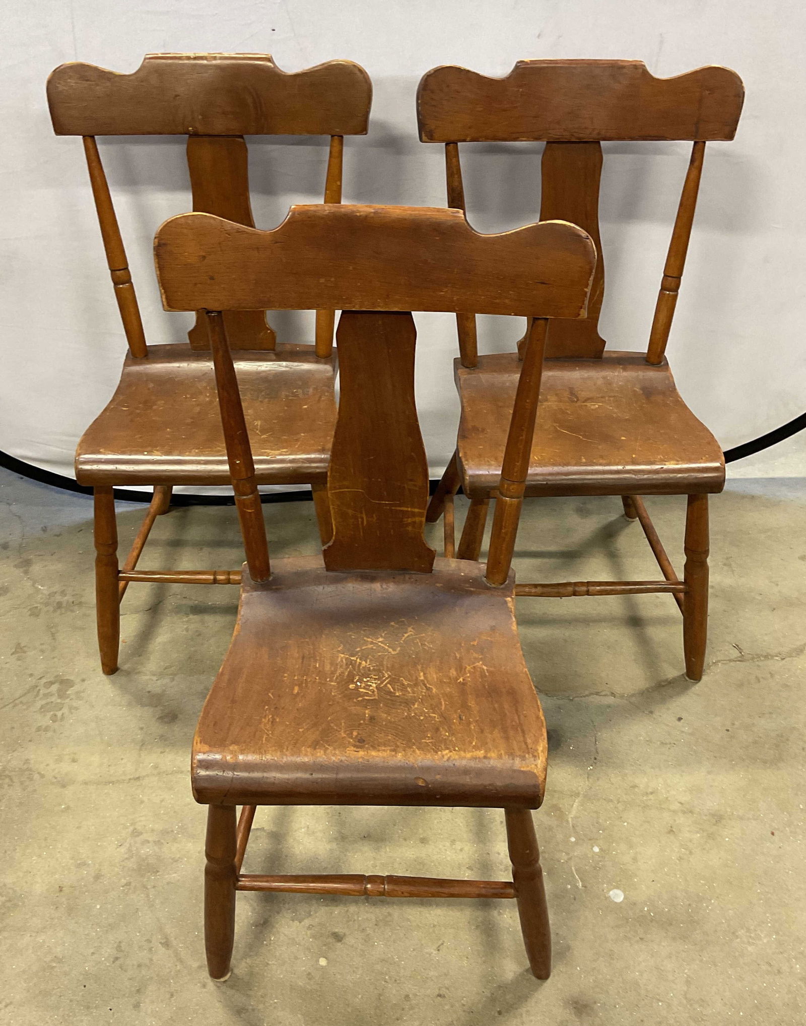 Set 3 Antique George Hay Plank Bottom Chairs (1 of 11)