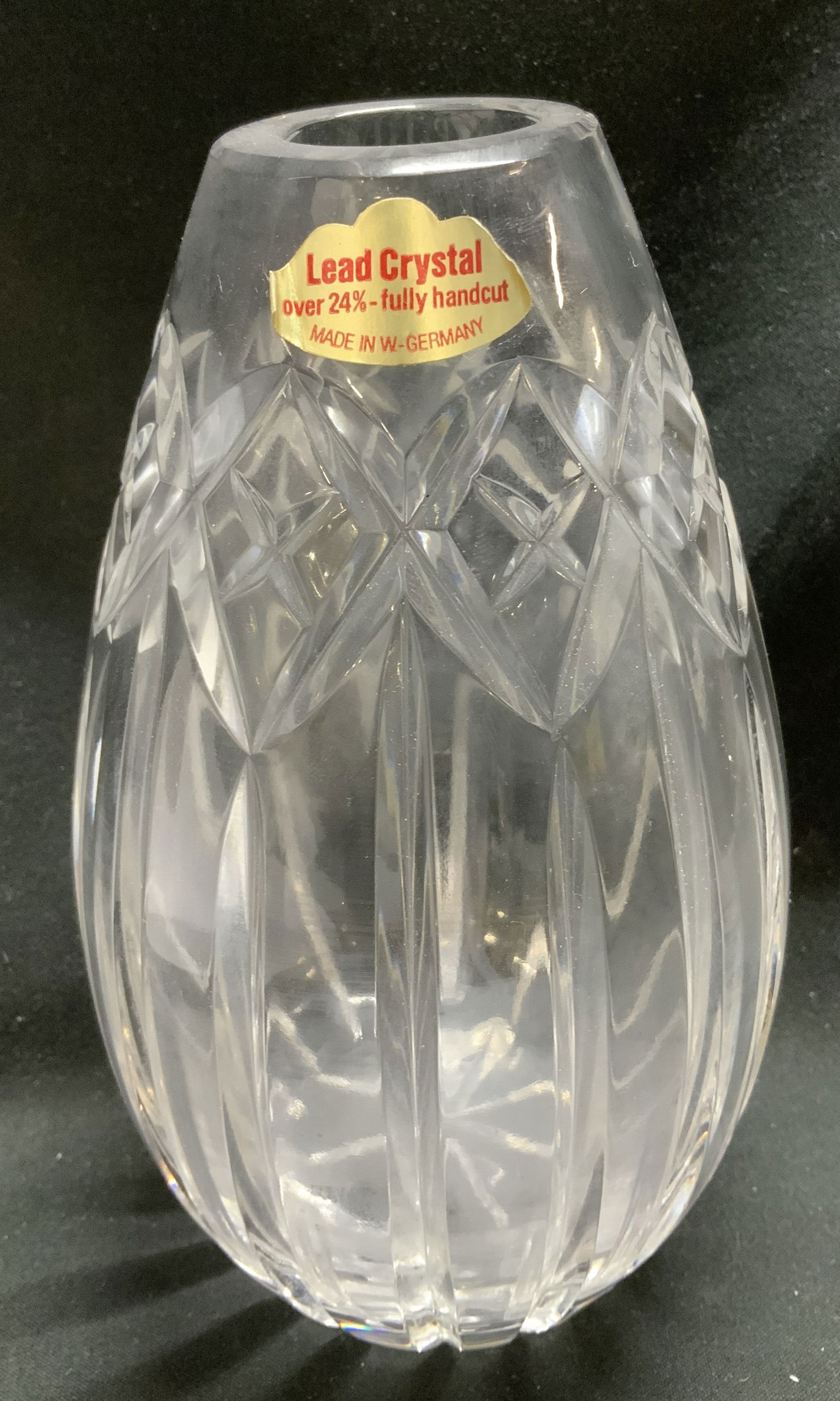 Vtg Lead Crystal Hand Cut Vase GERMANY (1 of 6)