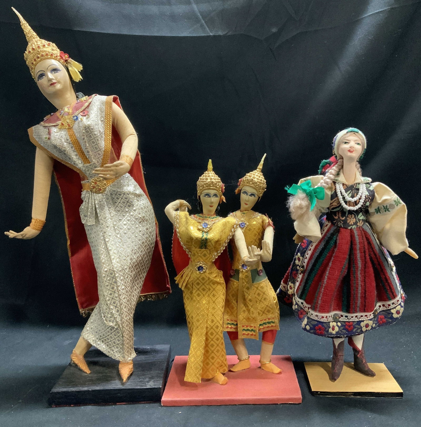 3 Vtg Thai Traditional Dancer & Polish Dolls 1993+ (1 of 7)