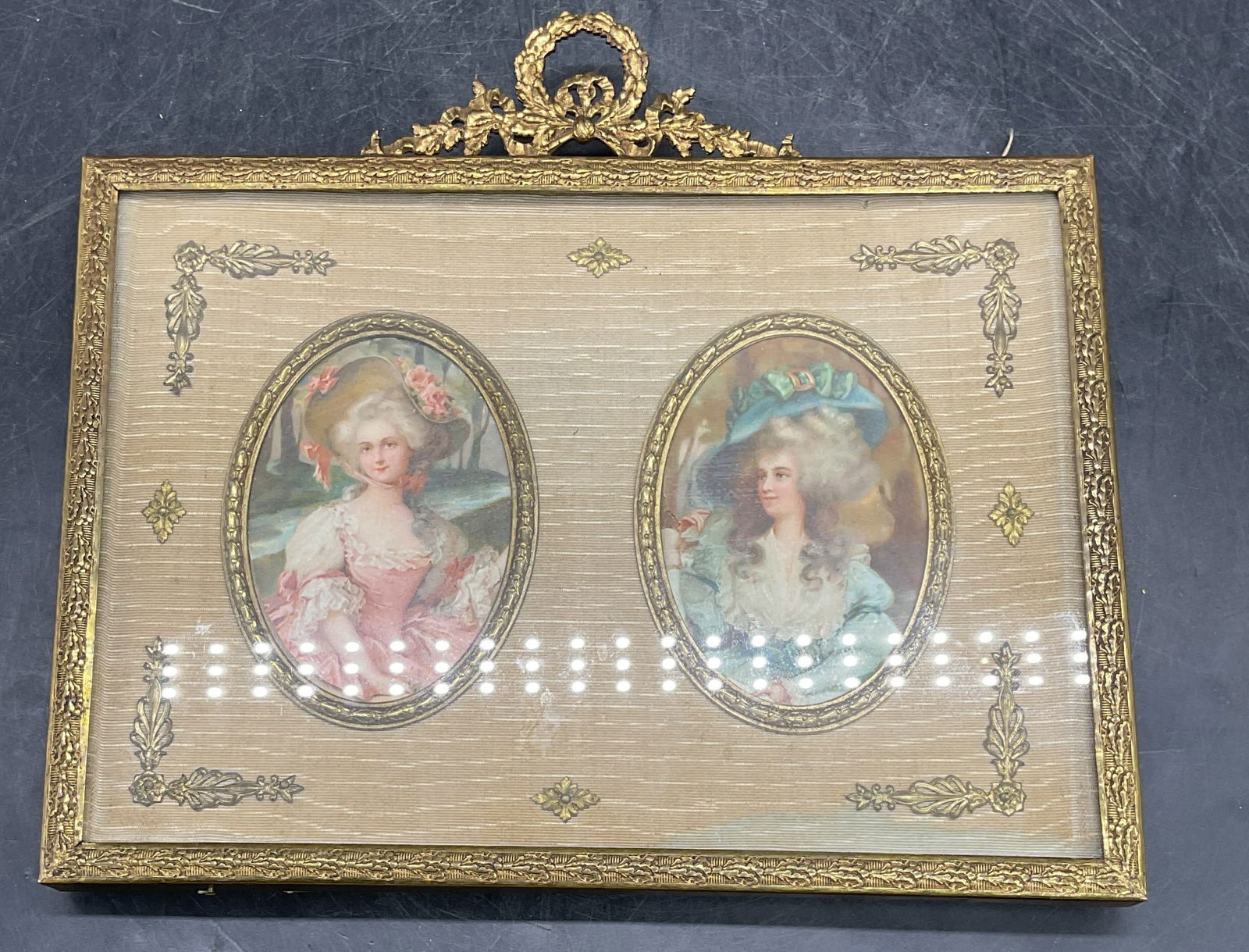 Ornate Brass Framed Portrait Lithographs (1 of 7)