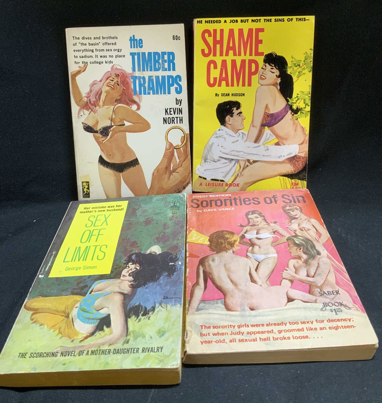 Lot 4 Pulp Fiction Erotica 1960s Bks SIMOM (1 of 9)