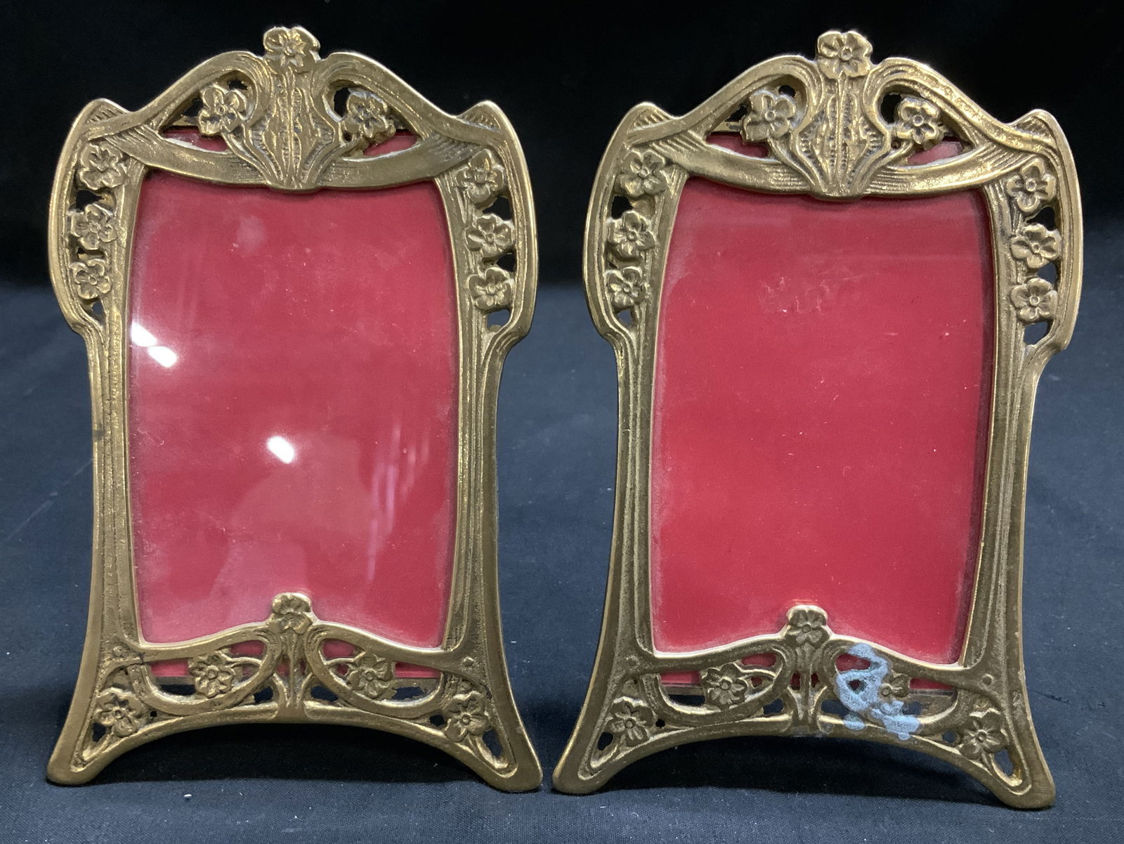 Lot 2 Art Nouveau Style Brass Frames (1 of 6)