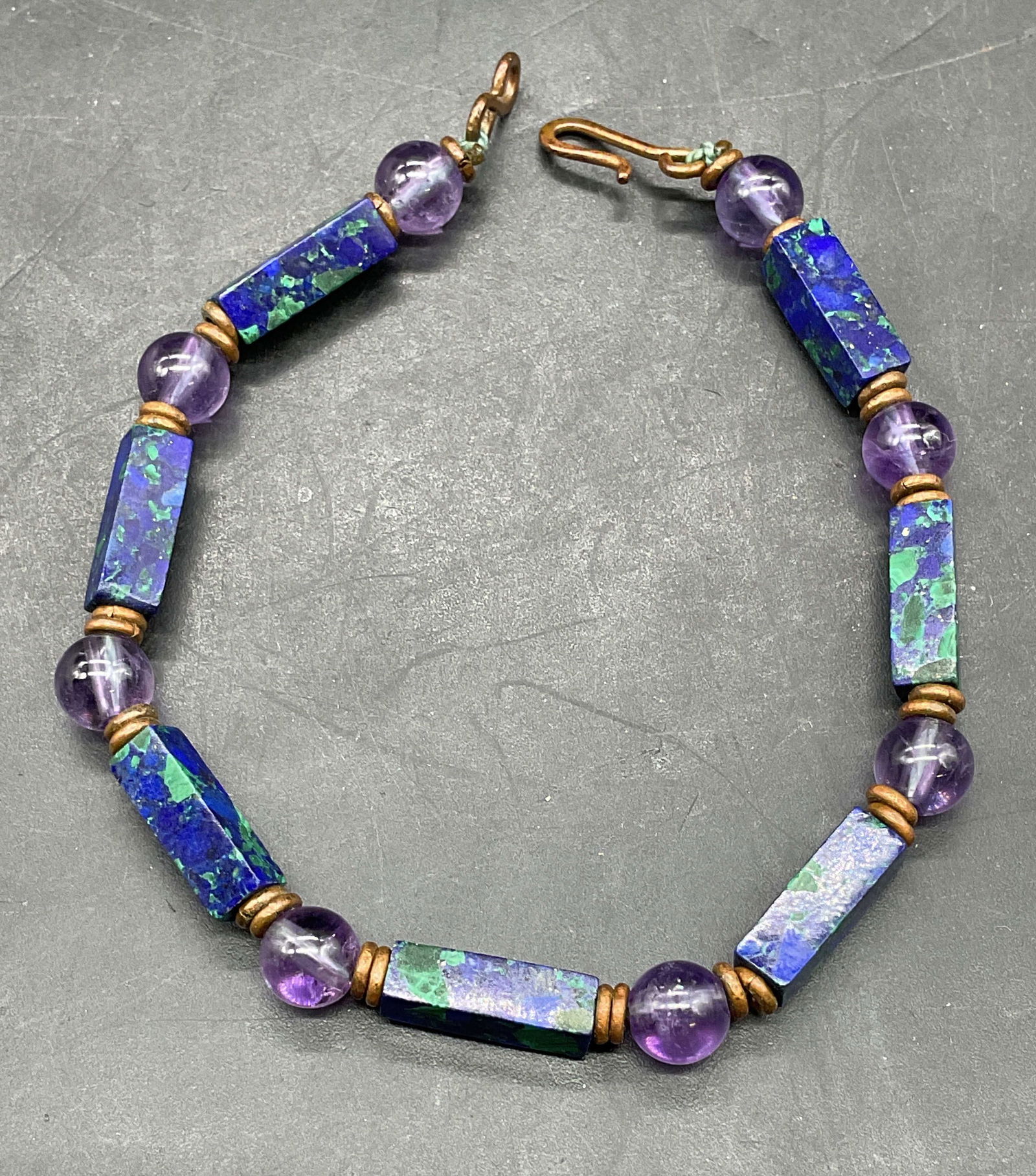 Vintage Amethyst Eilat Beaded Bracelet (1 of 6)