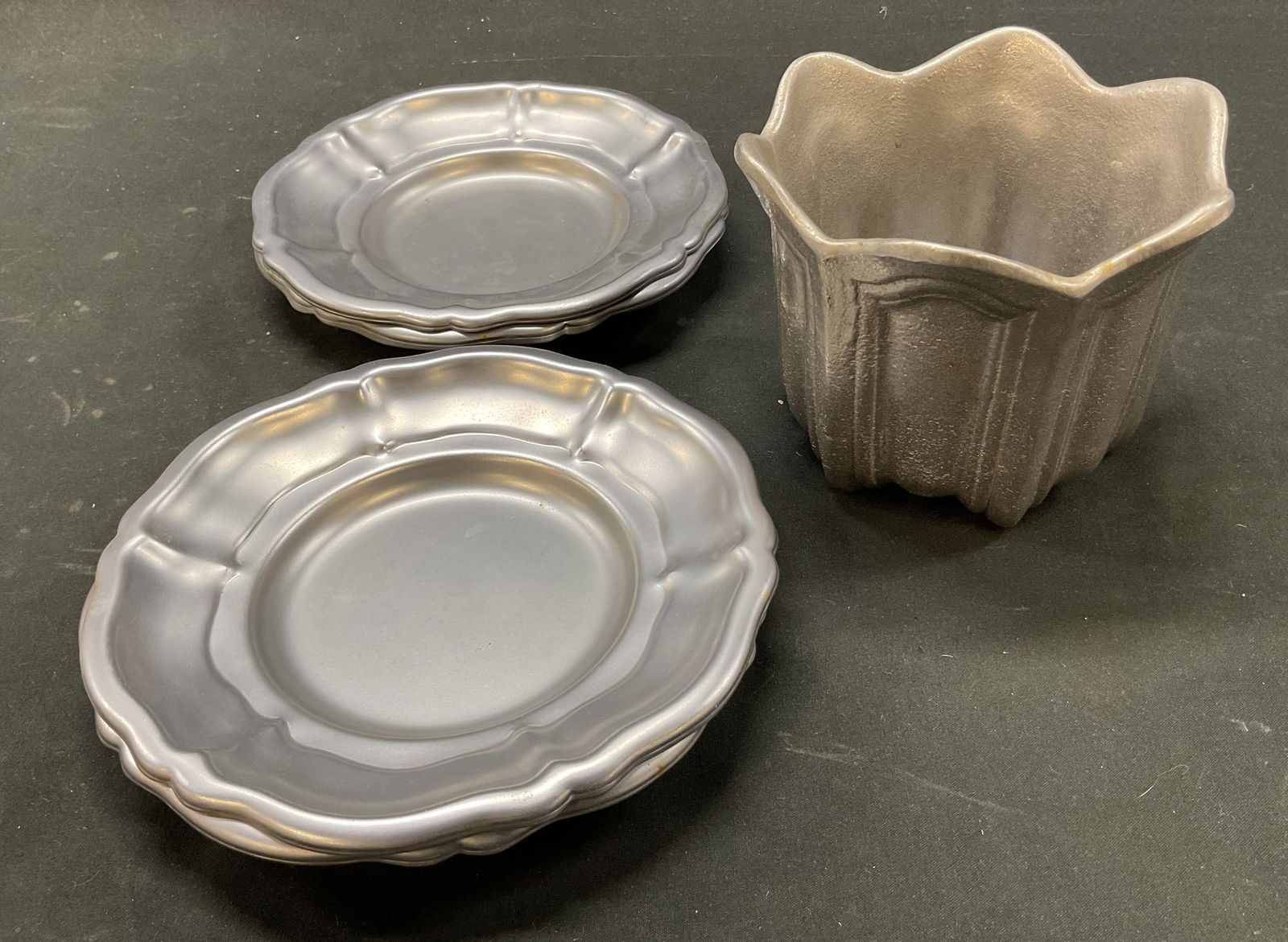 Lot 5 Pewtarex, Shelton Ware Pewter Tableware USA (1 of 10)