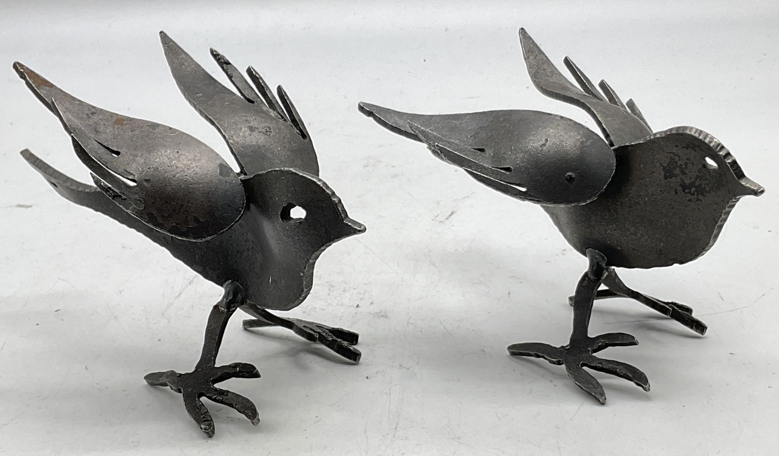 Pair Vintage Metal Folk Art Style Bird Figurines (1 of 9)