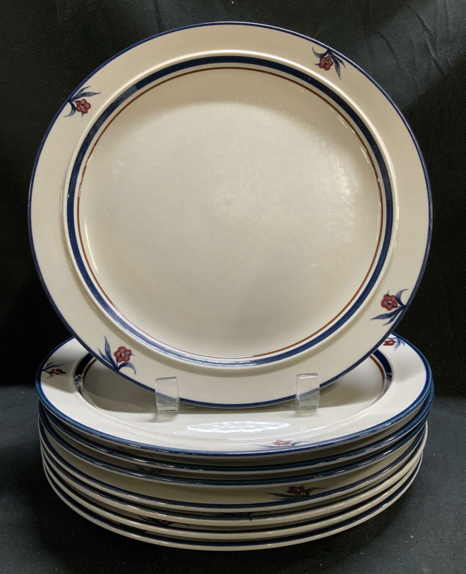 Lot 8 R.H. Macy & Co. Cellar Floral Plates JAPAN (1 of 6)