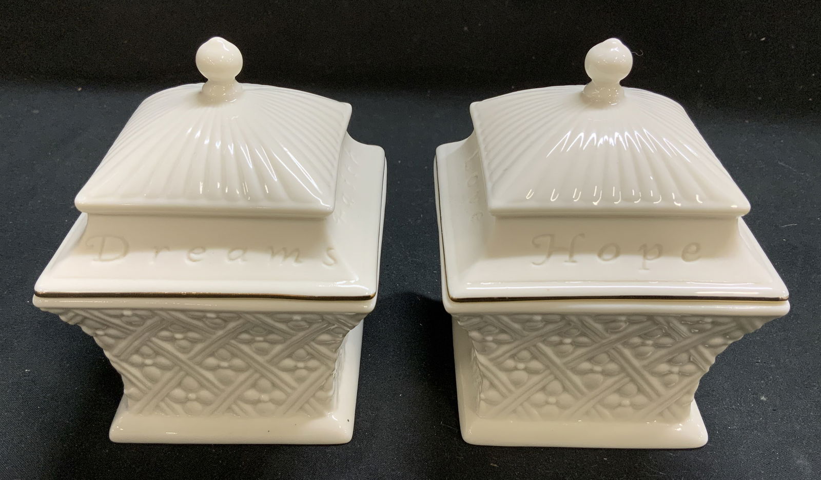 Lot 2 Lenox Beautiful Dreamer Music Sentiment Bx (1 of 6)