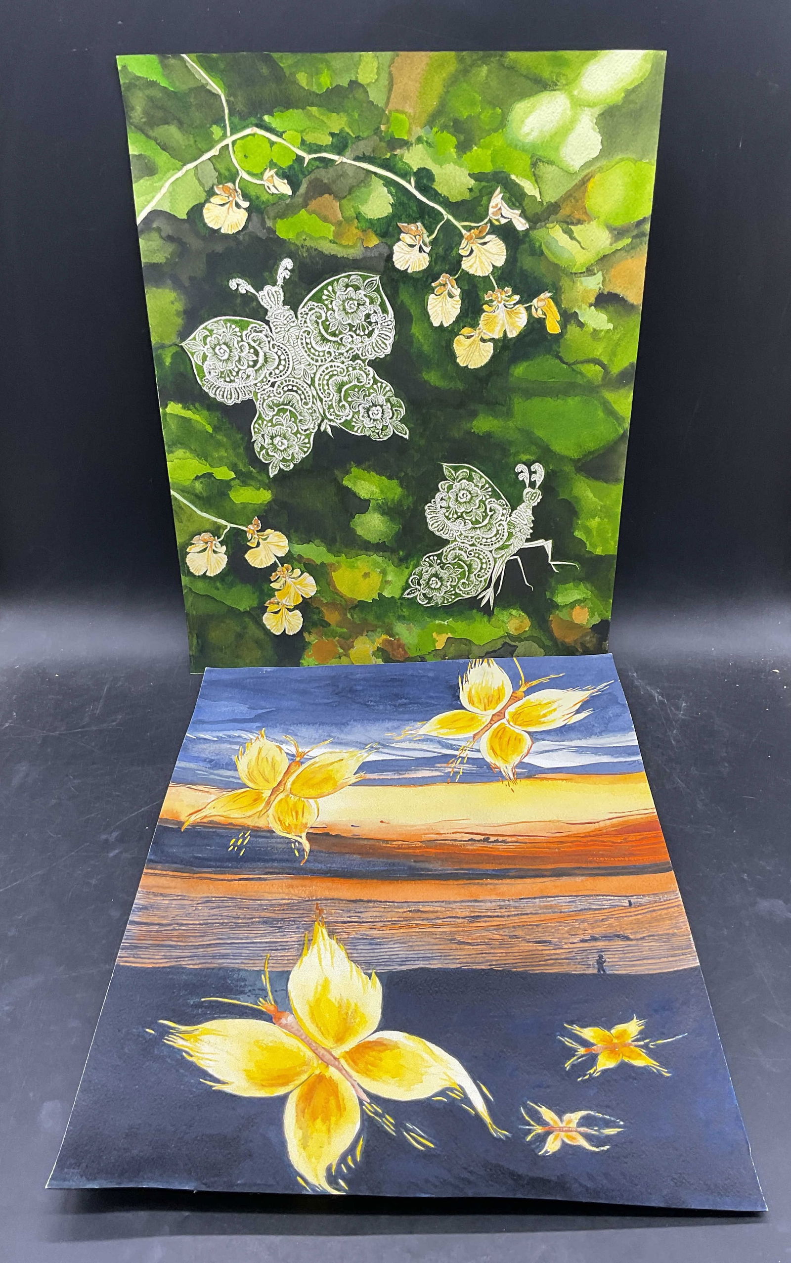 Lot 2 Judith Lynn Butterflies Watercolor Paintings (1 of 6)