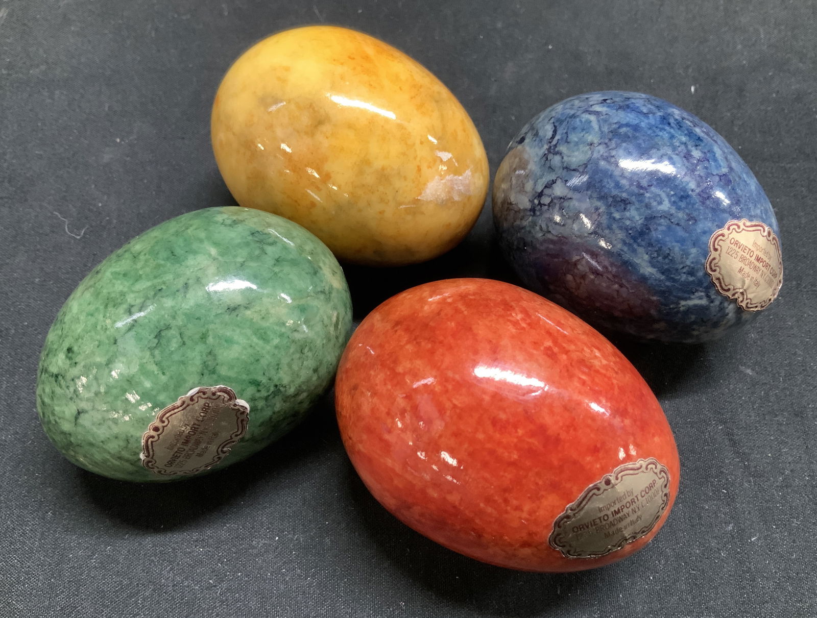 Lot 4 Oriveto Import Alabaster Stone Eggs ITALY (1 of 6)