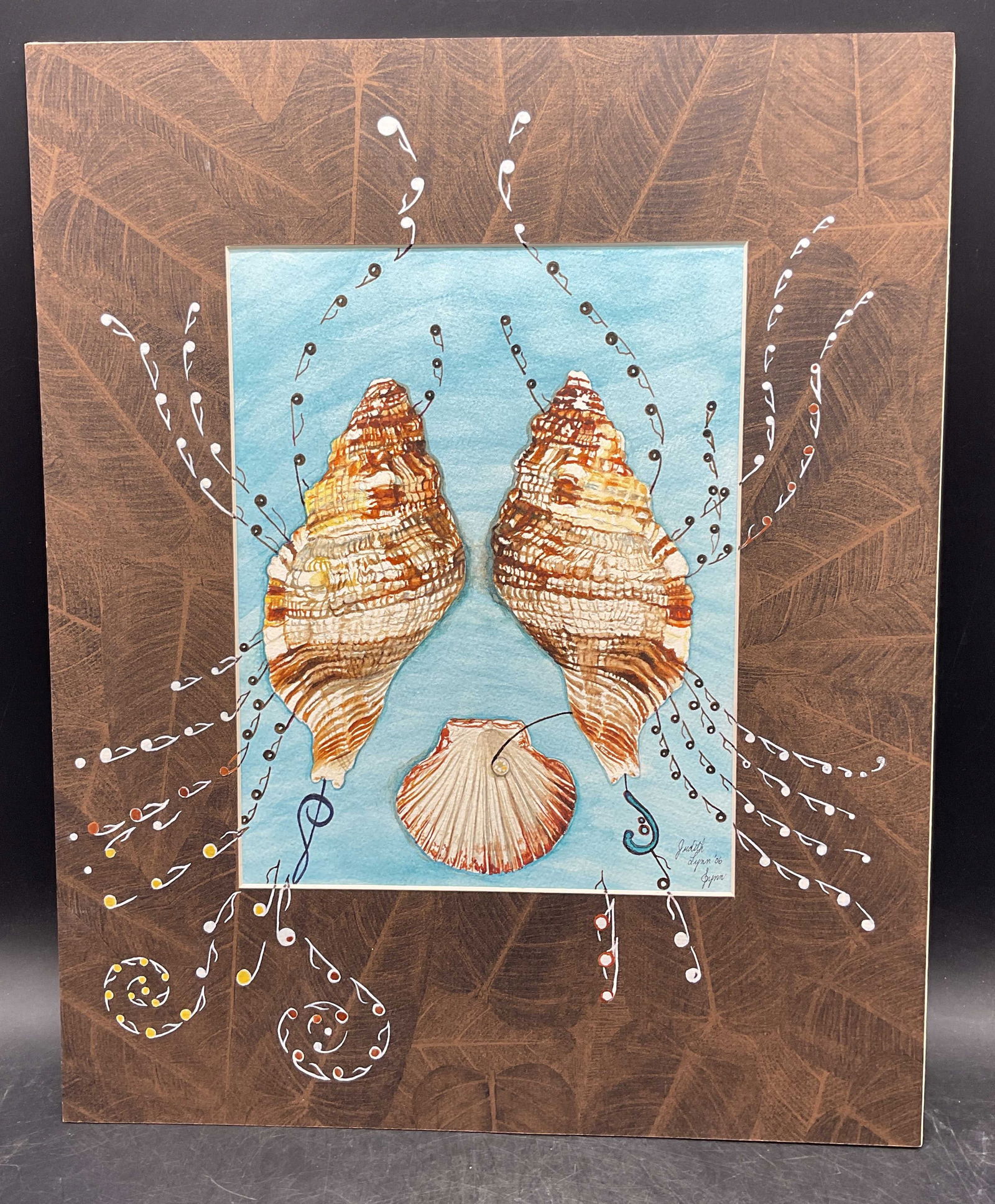 Signed Judith Lynn Sea Notes Watercolor Painting (1 of 7)