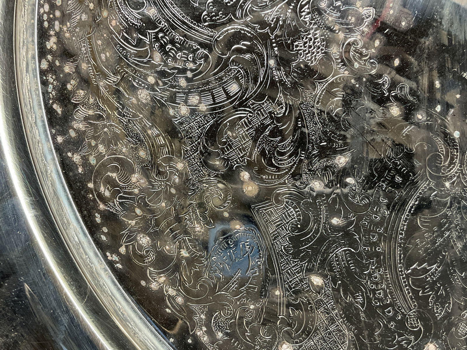 Oneida Silver Plated Handled Serving Tray USA - 7