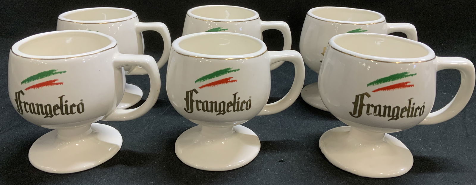 Lot 6 Vtg Frangelico Ceramic Footed Mugs (1 of 7)