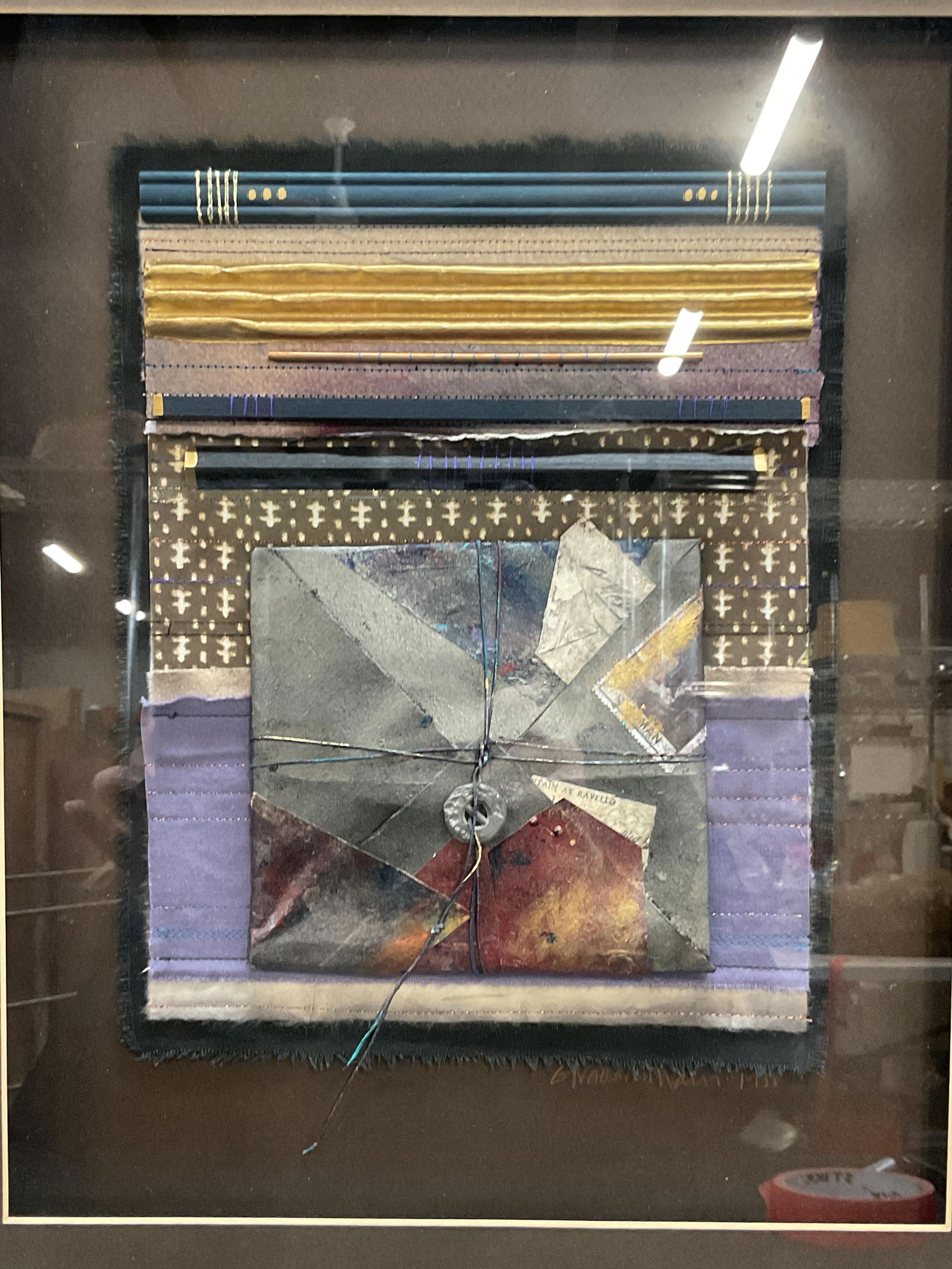 Framed Signed Warn Mixed Media Collage 1988 (1 of 6)