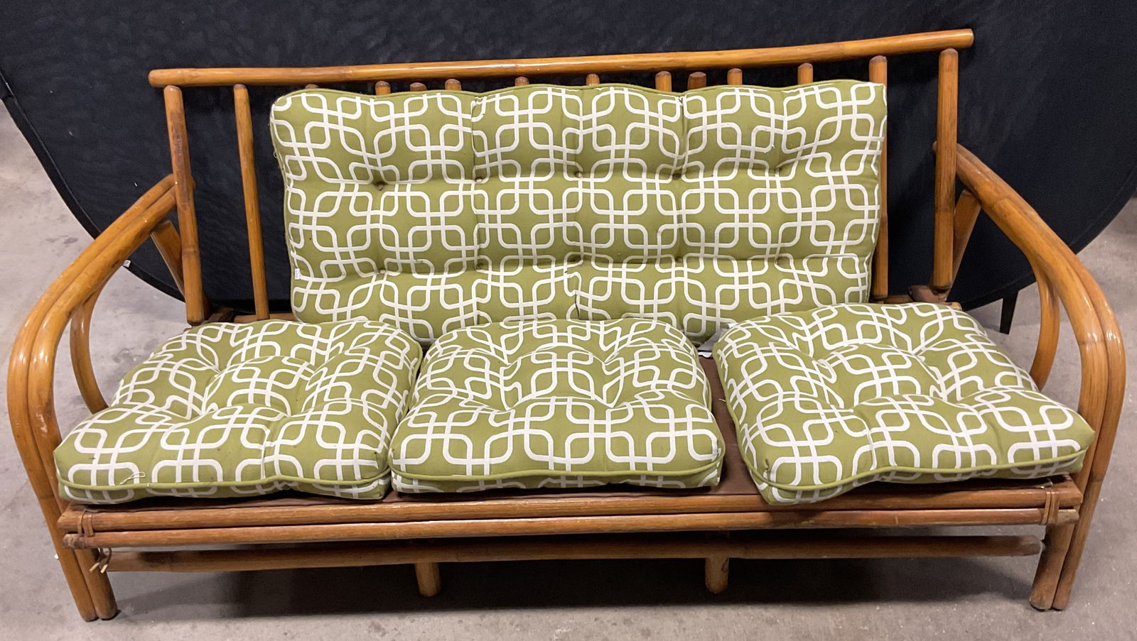 Bentwood Sofa with Green Cushions (1 of 7)
