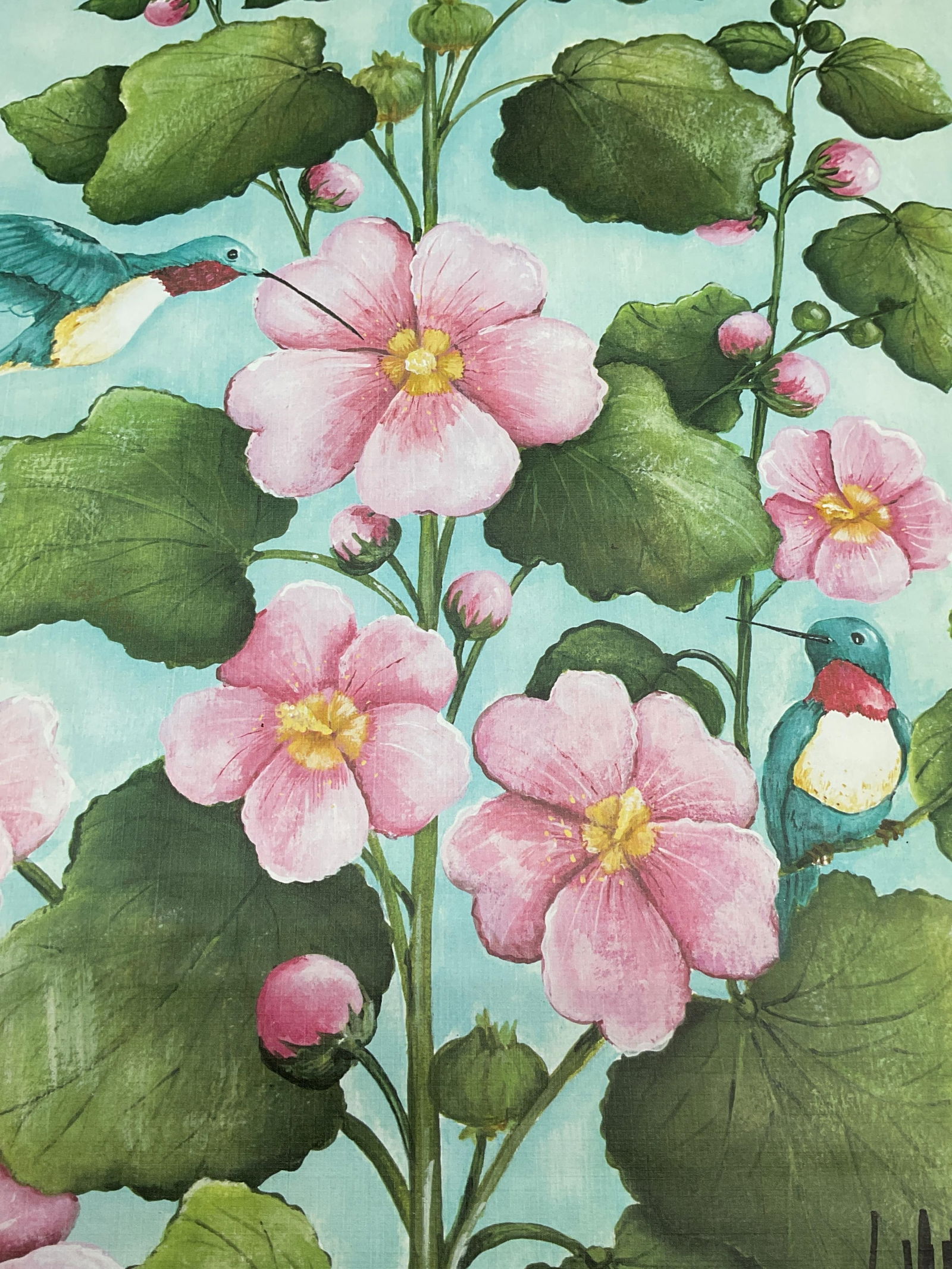 Sgn Kathy Hatch Hummingbird Flowers Litho: Lithograph on paper. Signed lower right, Kathy Hatch. Hummingbirds and flowers. Measures approx 20 x 14 inches. Wear including marks and creasing. Property of opera singers estate from the renowned an