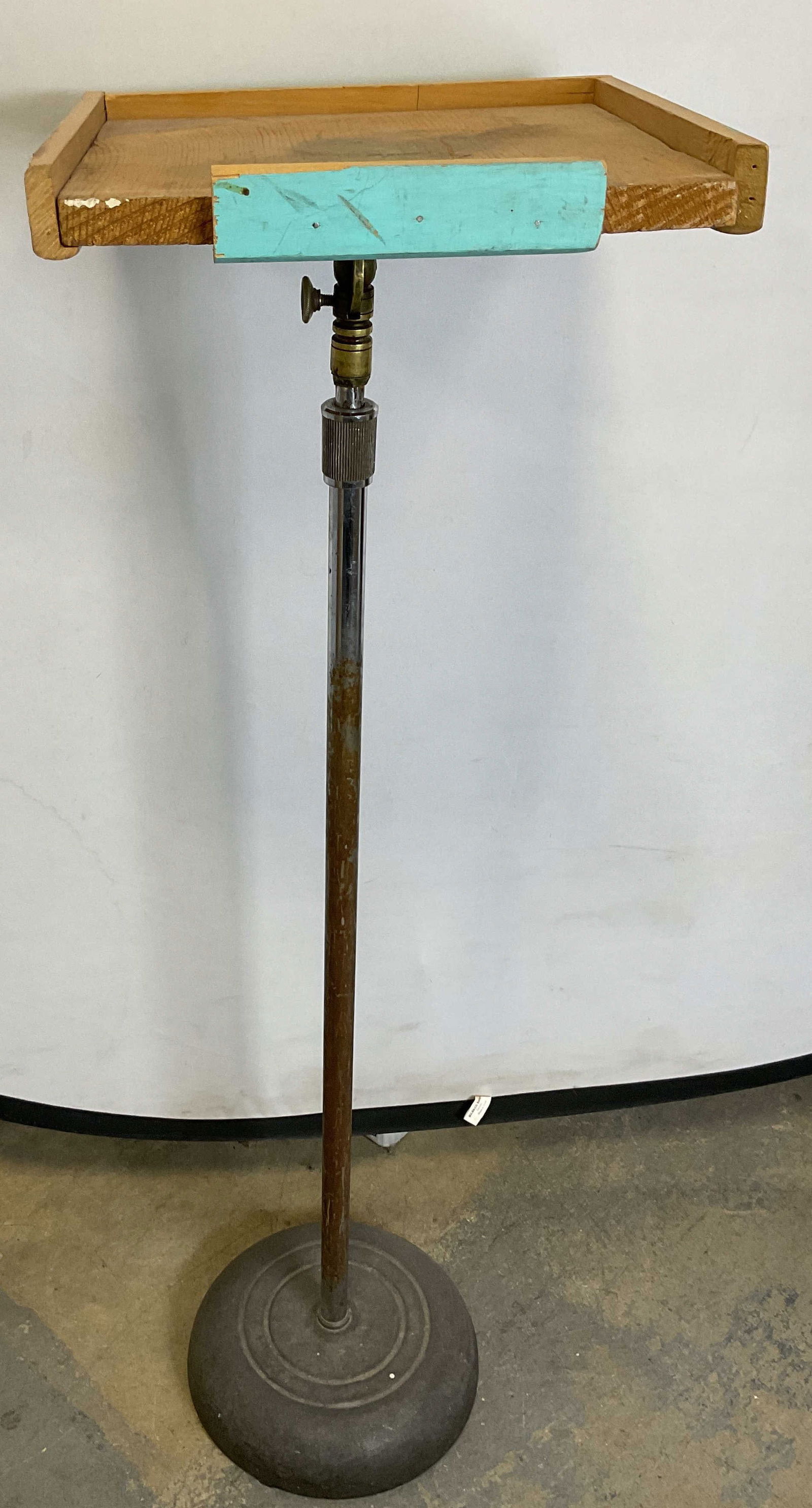 Vintage Metal & Wooden Stand 40in (1 of 7)