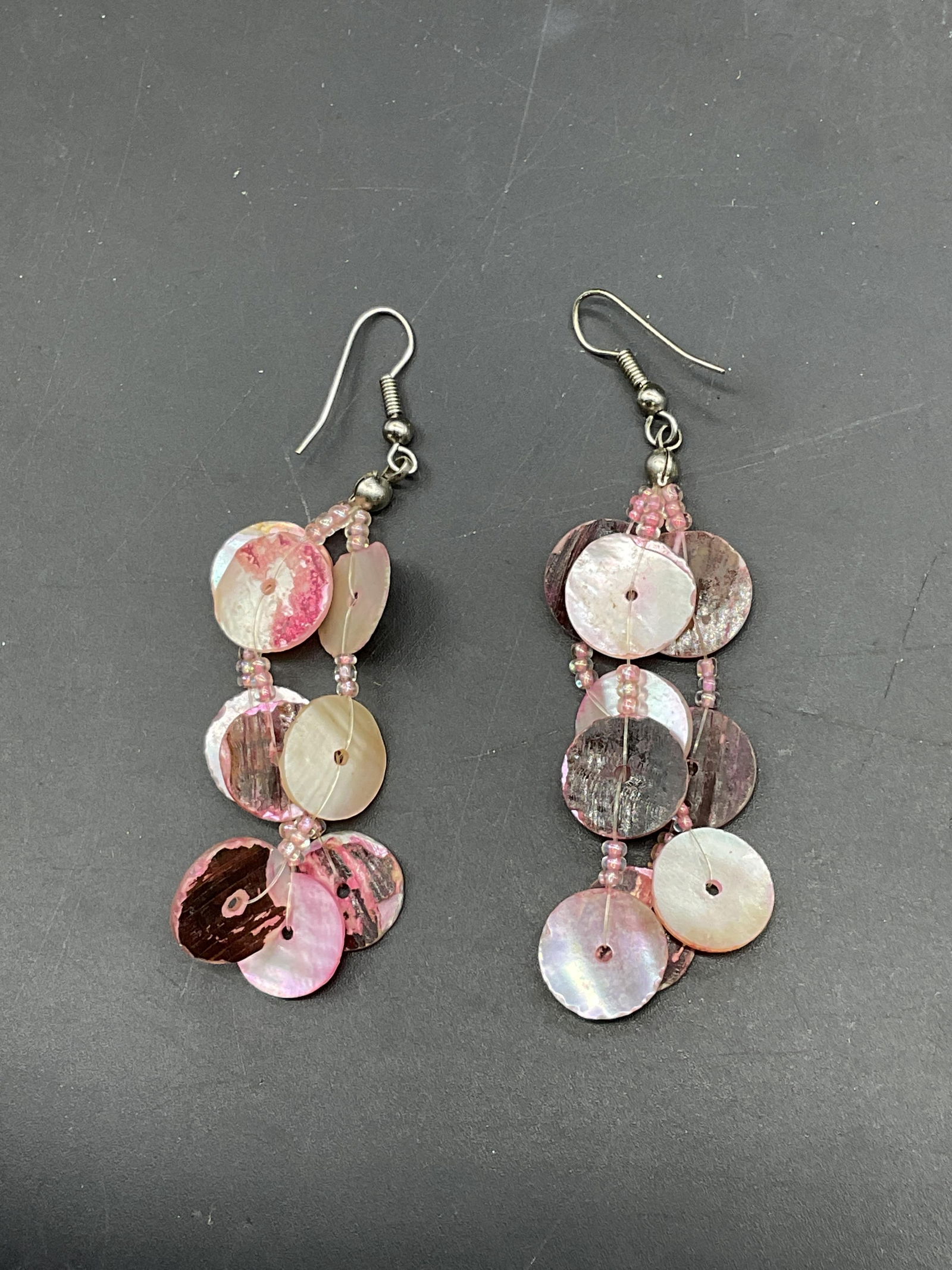 Lot 2 Signed Button Beaded Necklace + - 2