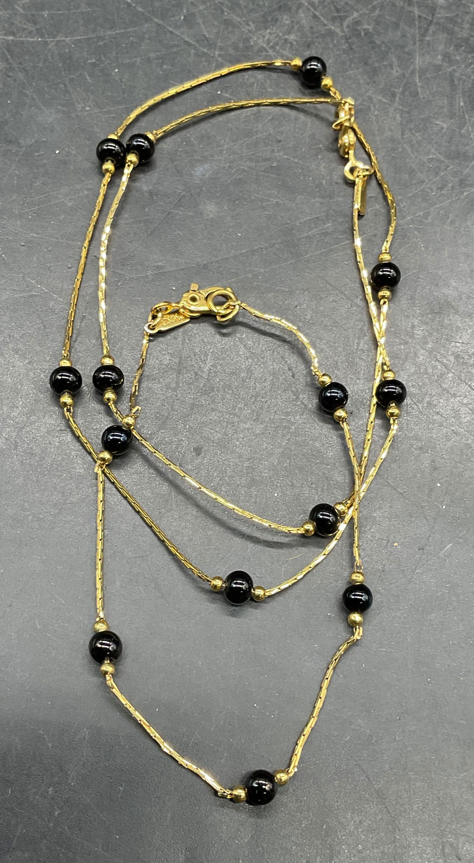 2 Monet Gold Tn Beaded Necklace & Bracelet (1 of 6)
