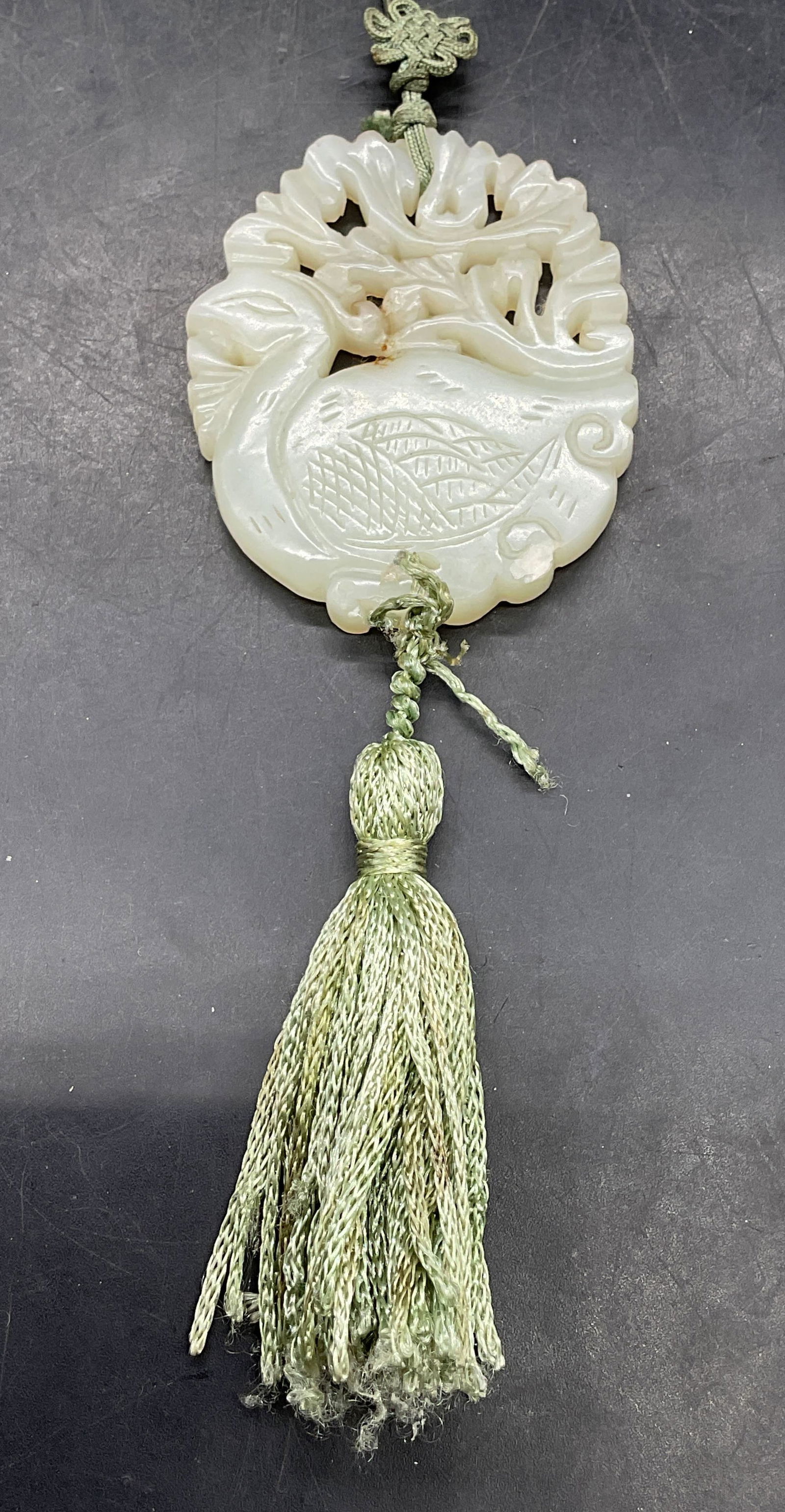 Chinese Carved Stone Bird Pendant Necklace (1 of 6)