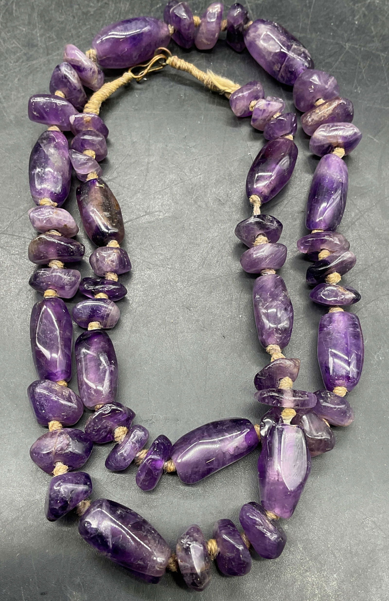 Vintage Amethyst Beaded Necklace (1 of 6)