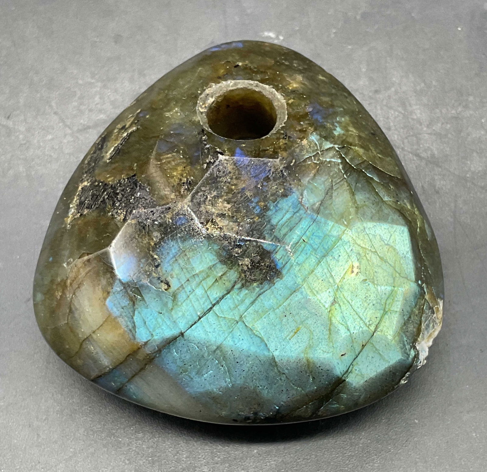 Faceted Labradorite Triangle Pendant (1 of 6)