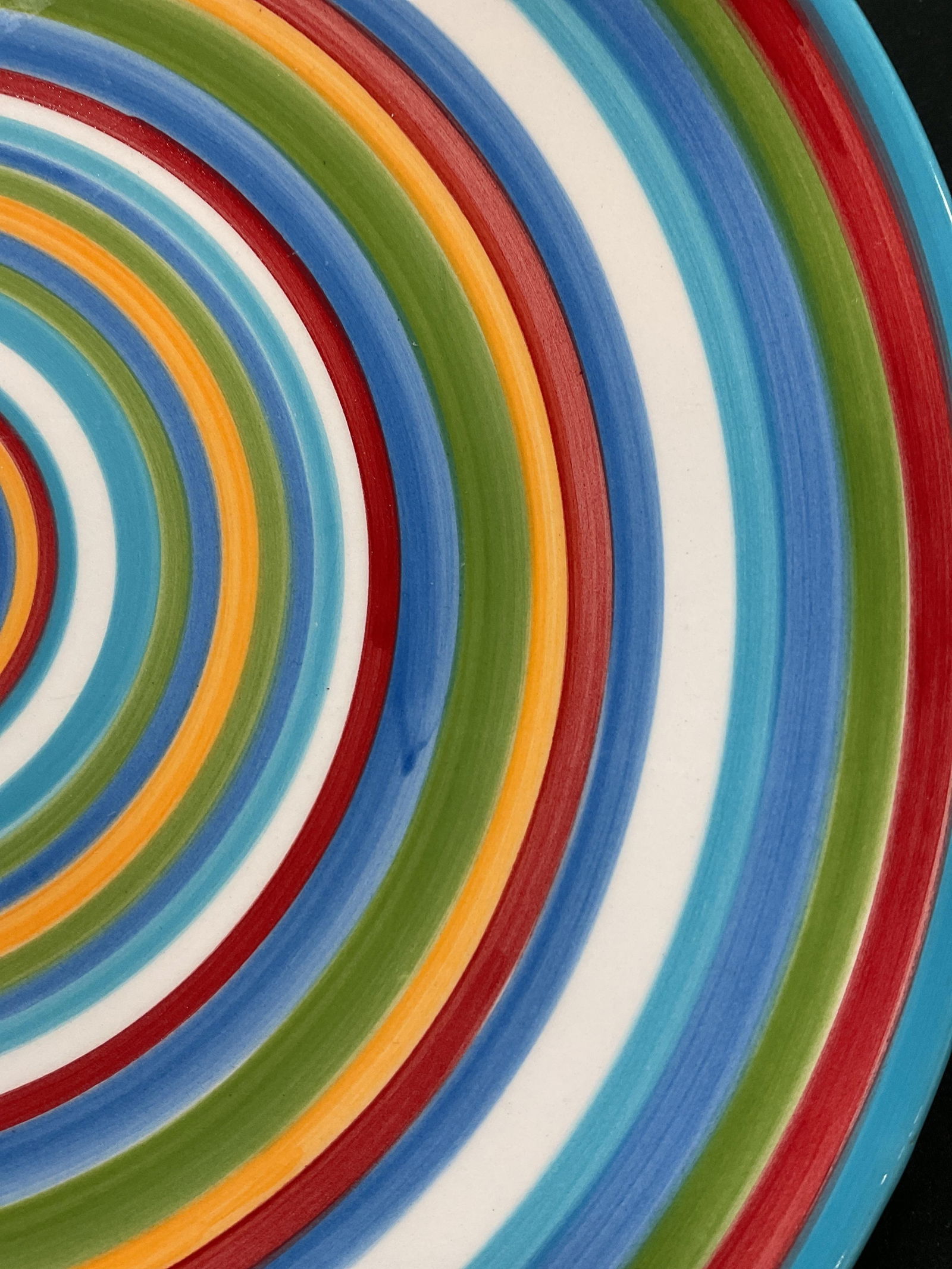 Home Multicolored Ceramic Serving Plate - 5