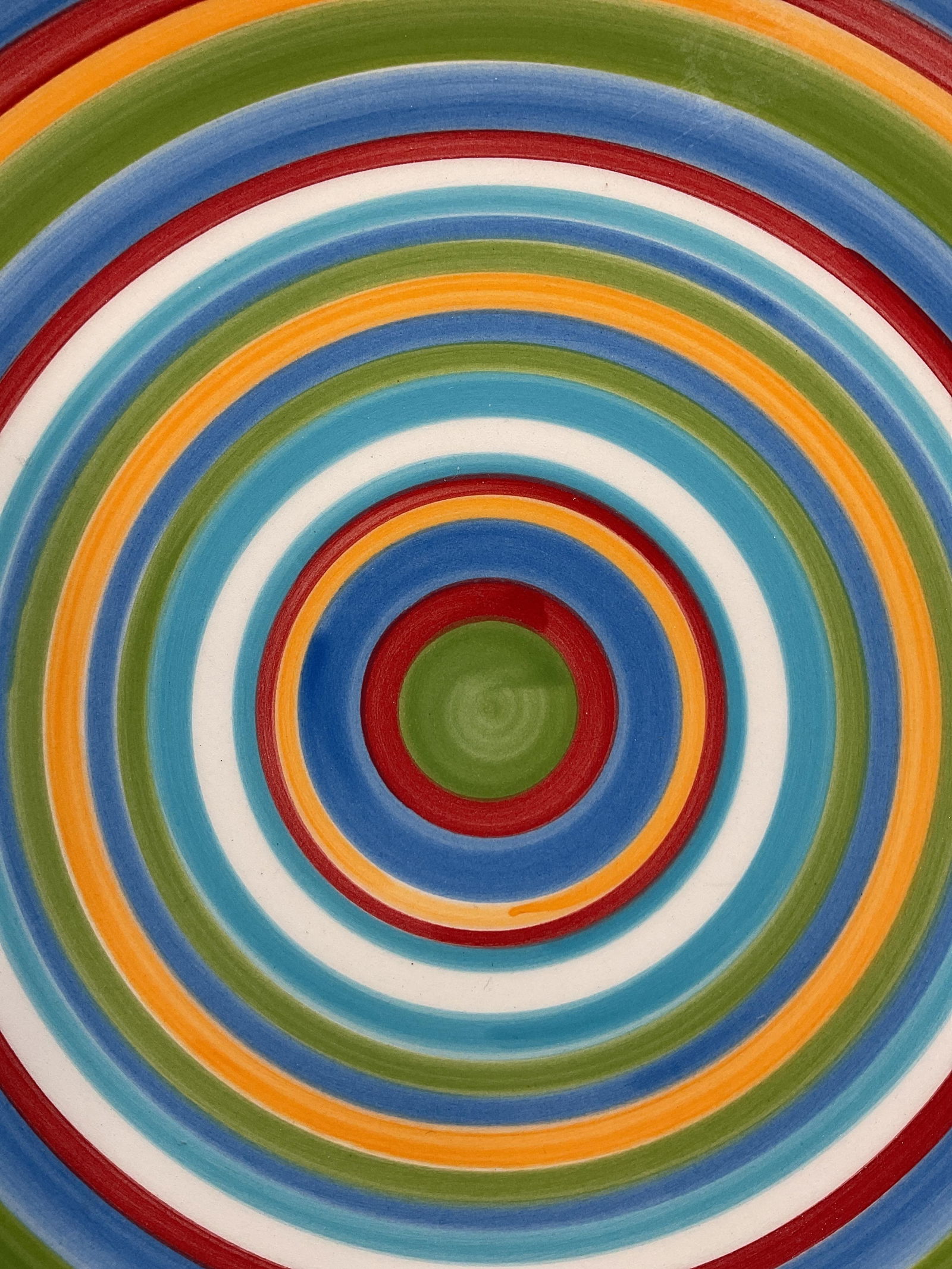 Home Multicolored Ceramic Serving Plate - 6