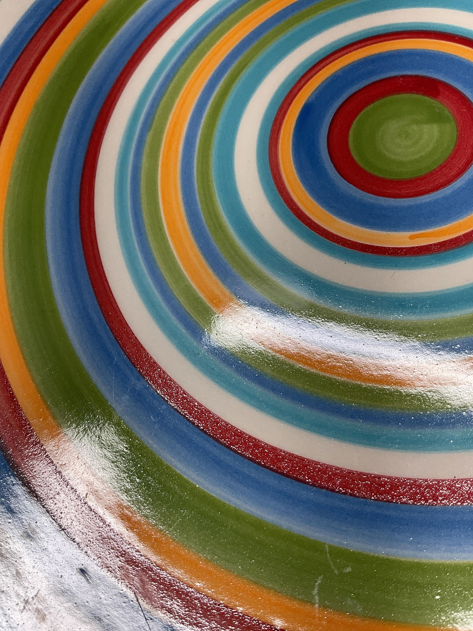 Home Multicolored Ceramic Serving Plate - 7