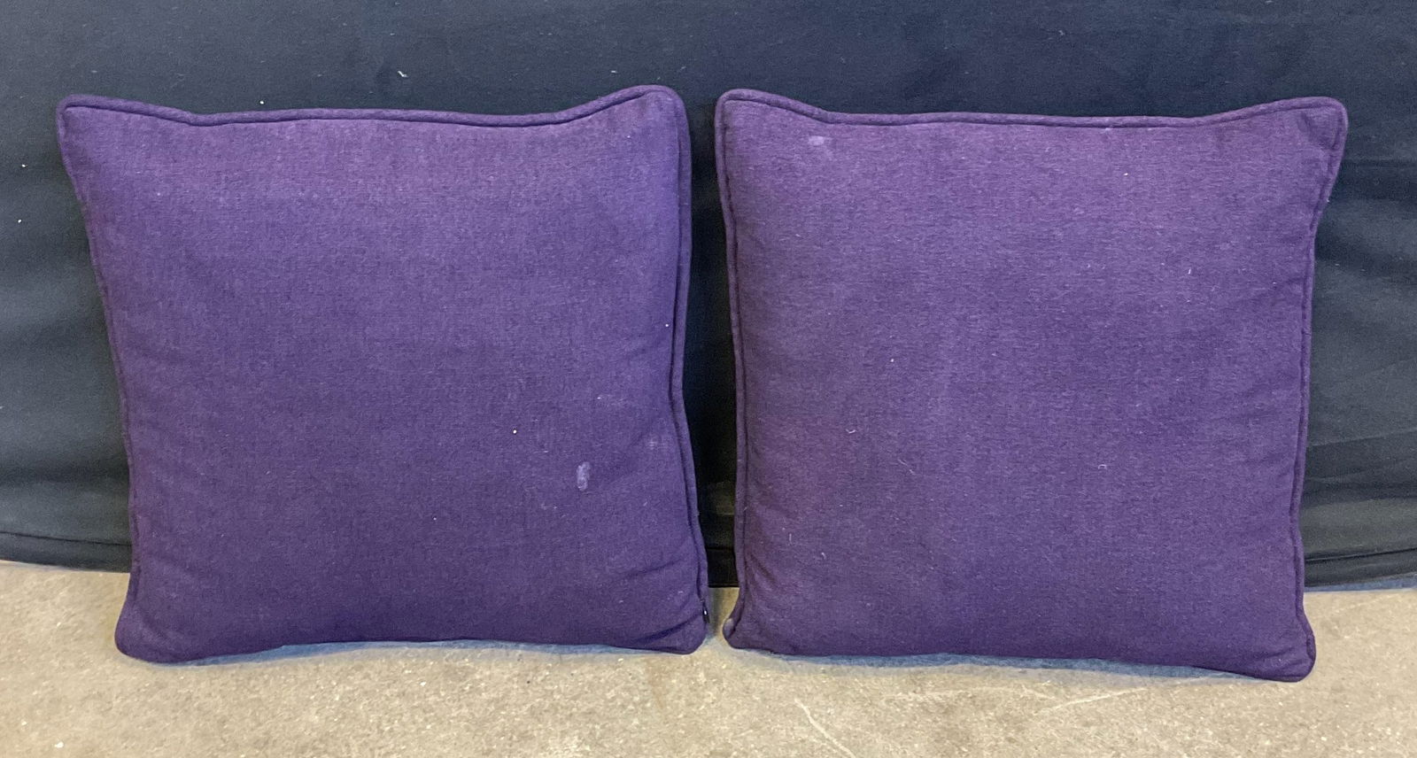 Pair Solid Purple Throw Pillows (1 of 6)