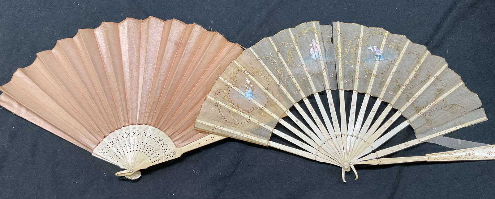 Lot 2 Antique Decorative Folding Hand Fan (1 of 14)