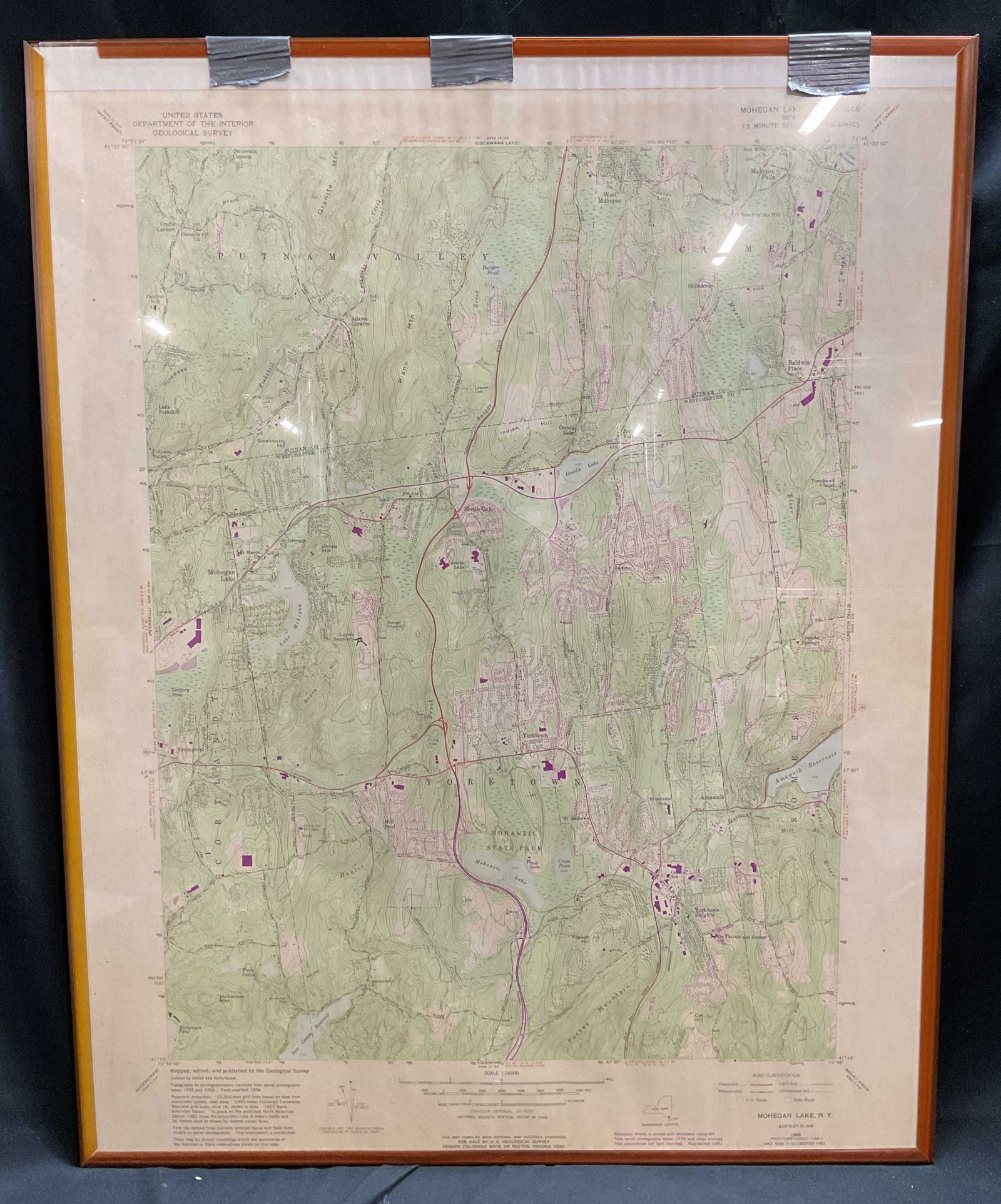 1981 Geological Map of Mohegan Lake New York 28in (1 of 7)