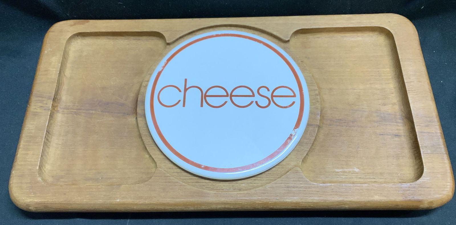 Vtg Goodwood Genuine Teakwood Cheese Srving Tray (1 of 6)