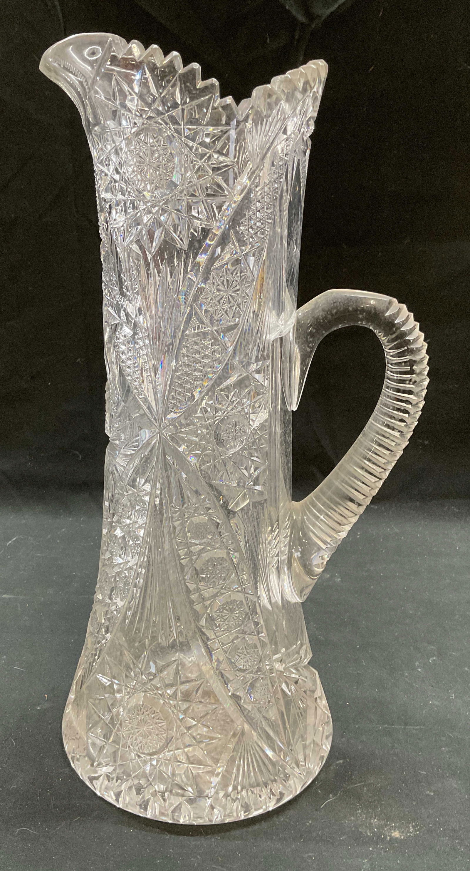 Hand Cut ABP Style Glass Pitcher (1 of 6)