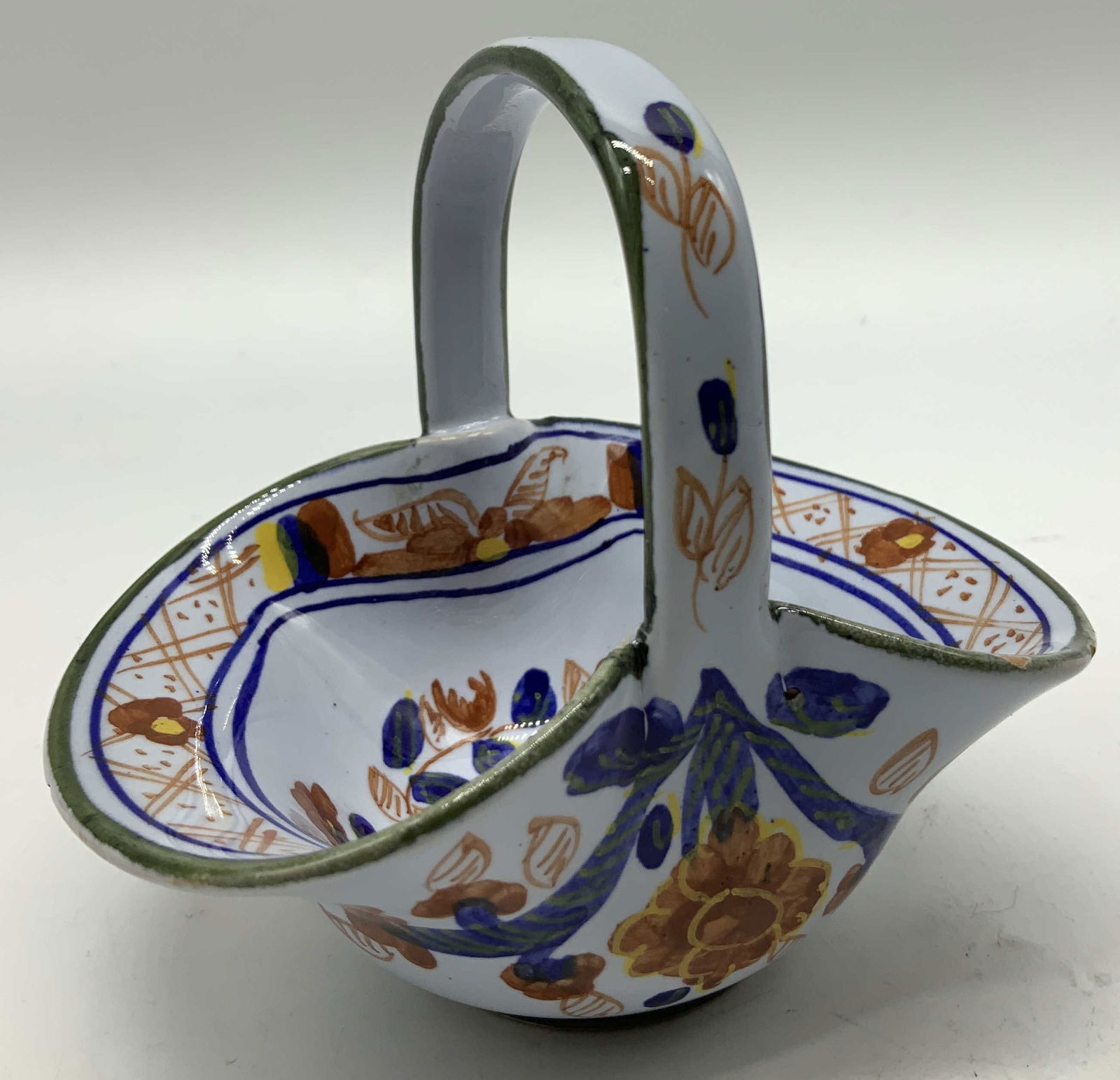 Vtg Tiffany & Co. Hand Painted Ceramic Basket (1 of 6)