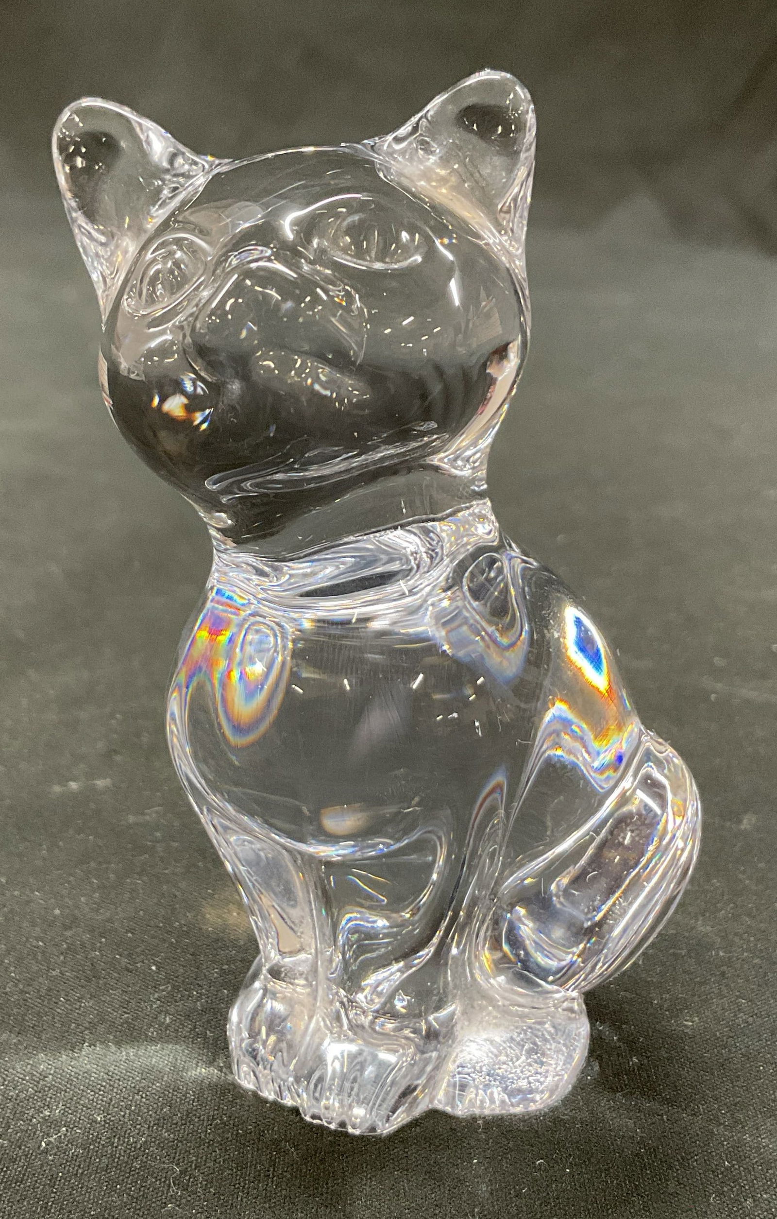 SGND Daum Crystal Cat Paperweight France (1 of 8)
