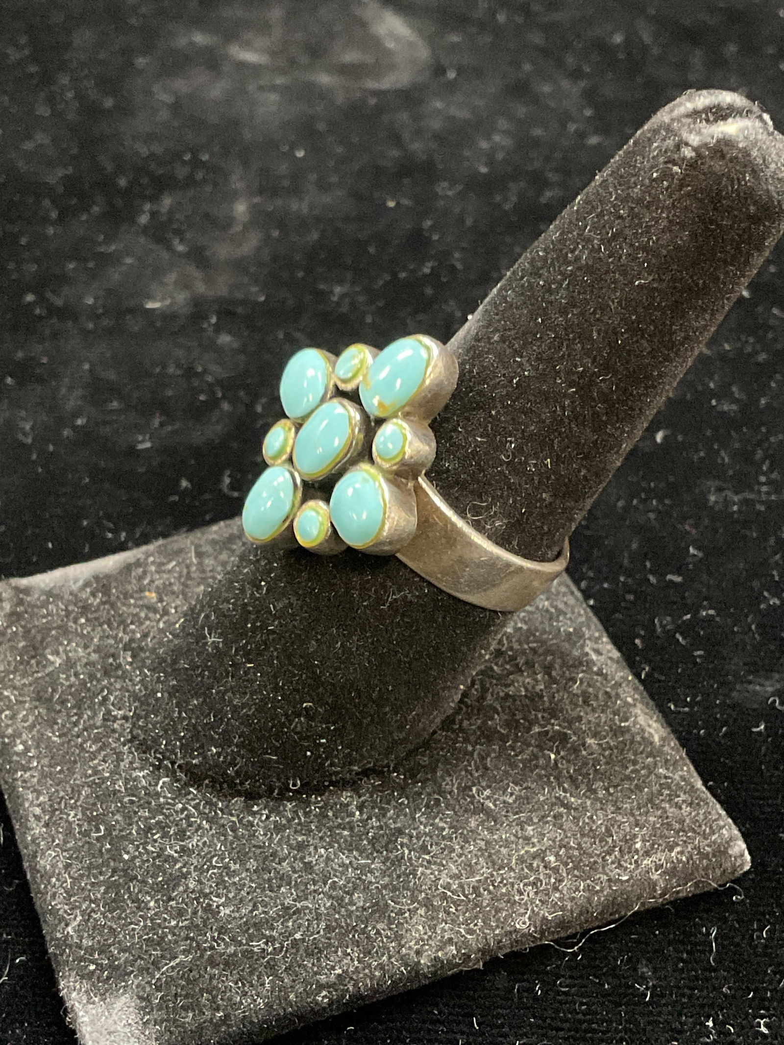 Sterling Silver Native American Turquoise Ring - 3