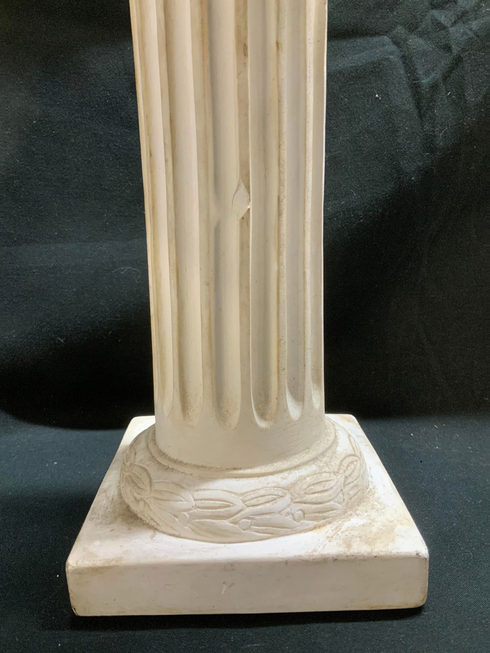 White Classical Style Column Pedestal - 3