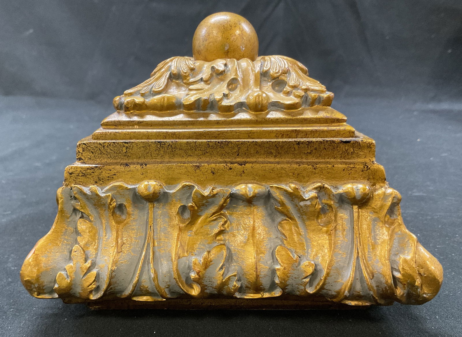 Vintage Rococo Style Brass Toned Lidded Box (1 of 8)