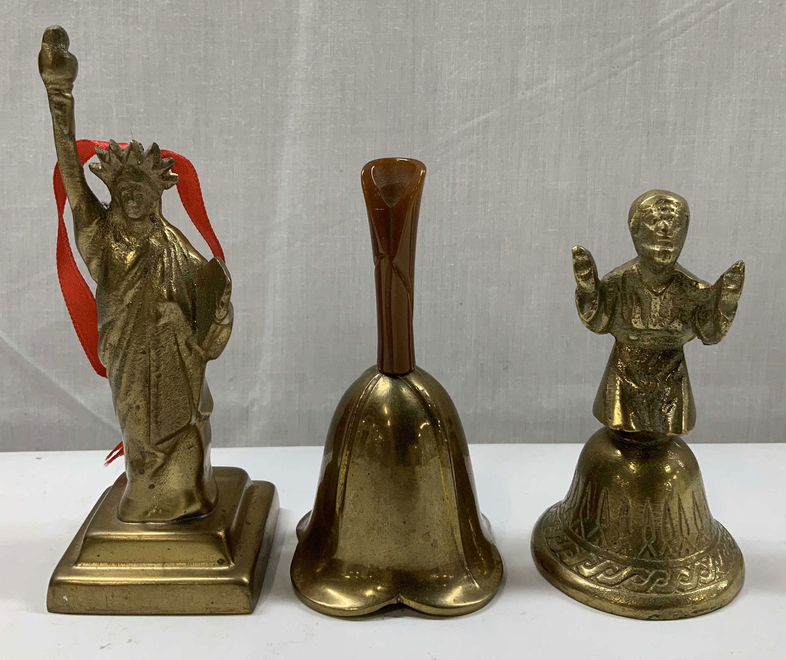 Lot 3 Vtg Brass Bells & Ornament RESTORATION INDIA (1 of 8)