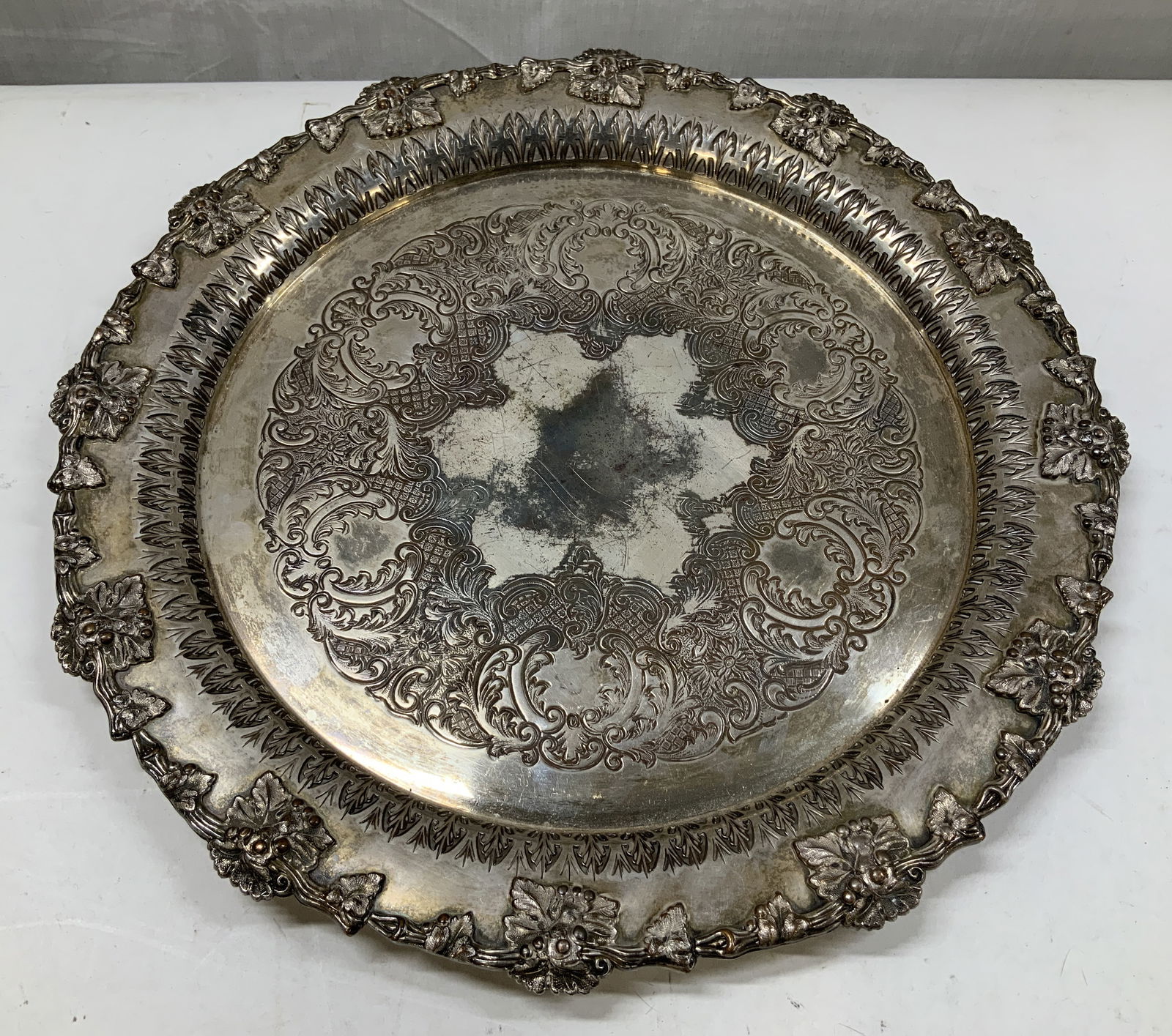 Vtg Rideau Silver Plated Ornate Serving Tray (1 of 7)
