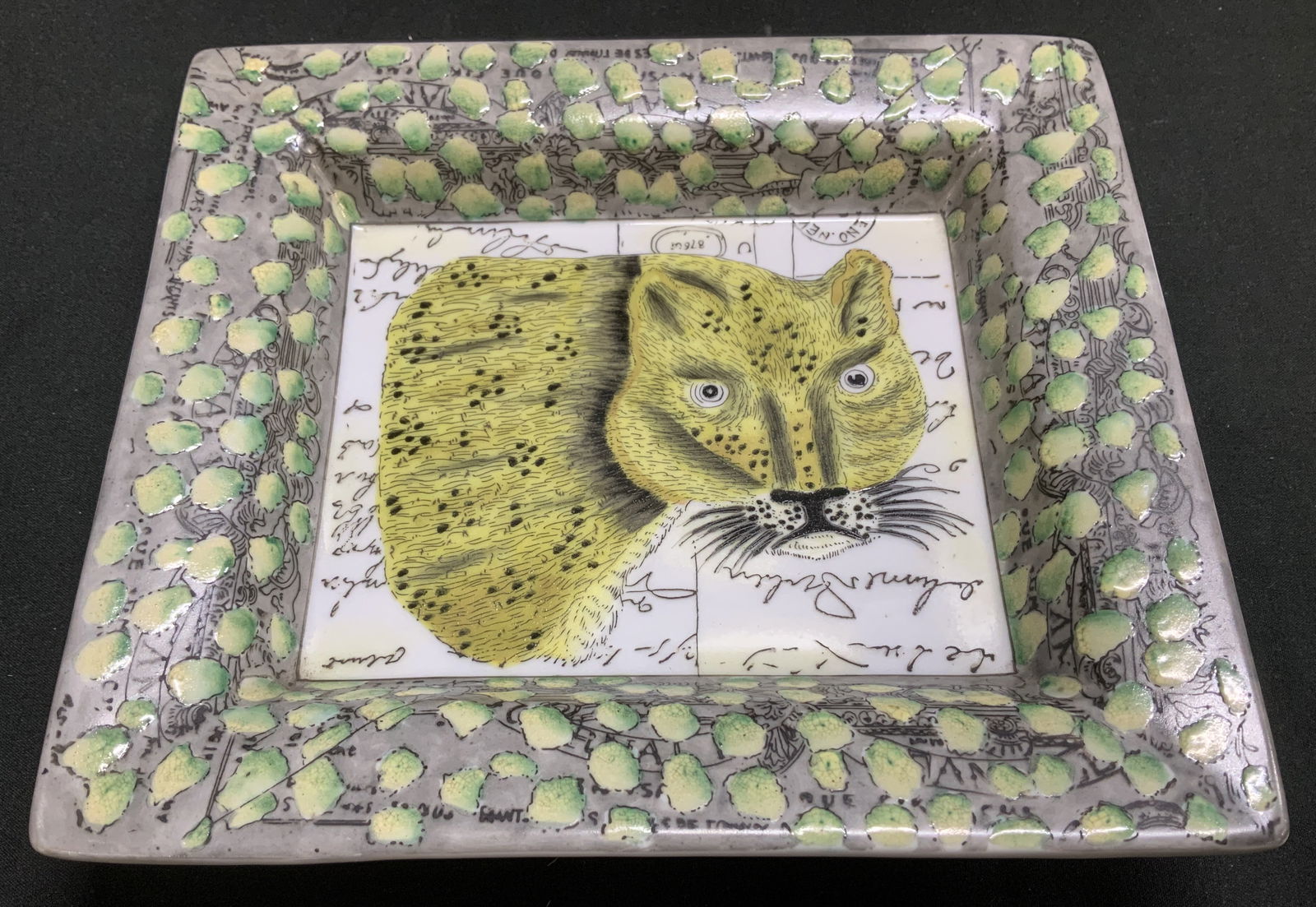 John Derian Cheetah Porcelain Deco Dish (1 of 6)