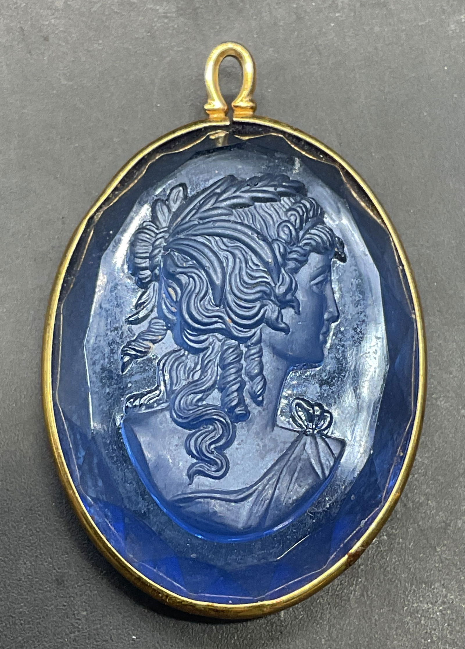Vintage 14K GF Glass Cameo Pendant (1 of 6)