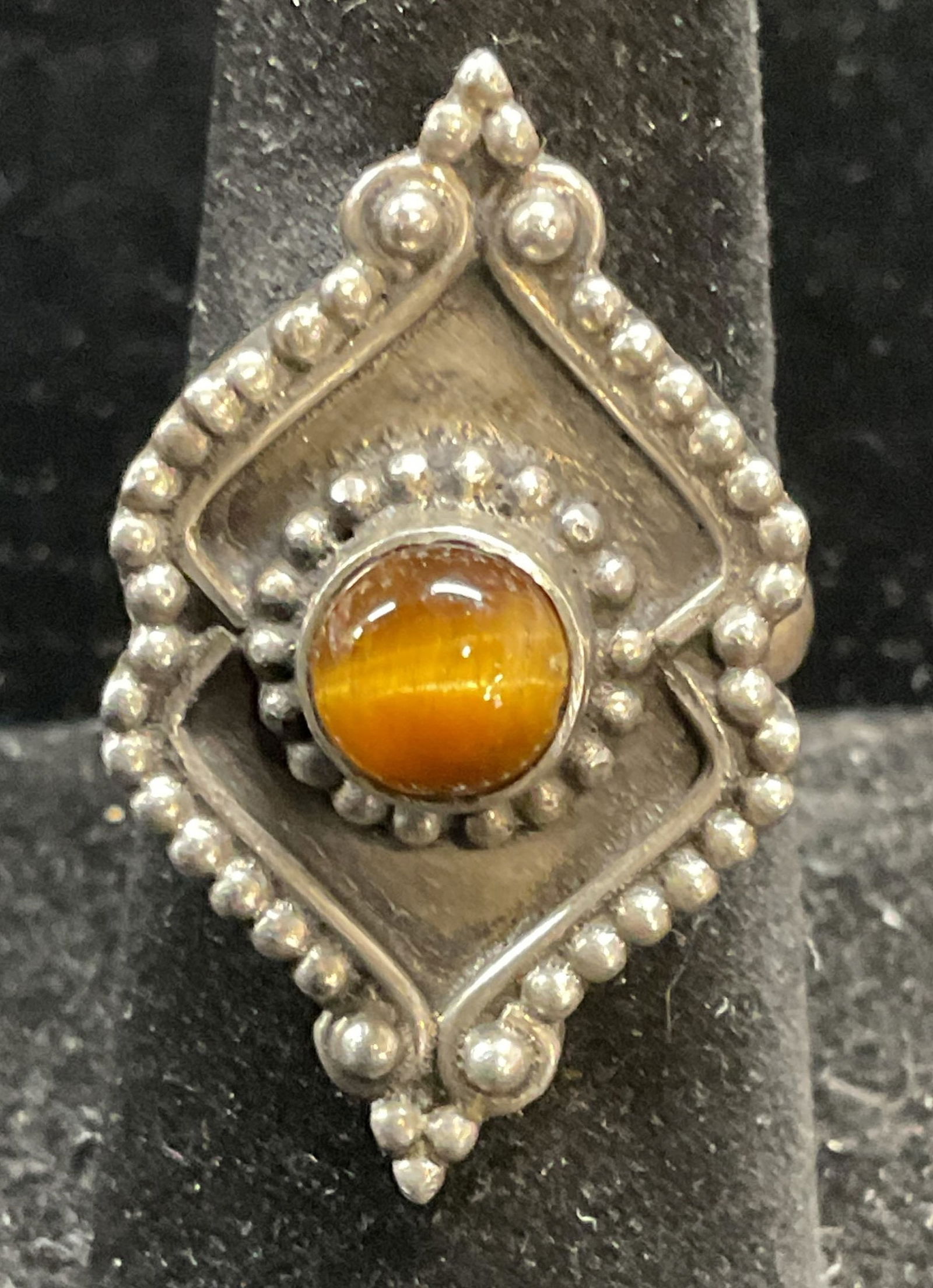 Vintage Sterling Silver Tigers Eye Ring (1 of 6)