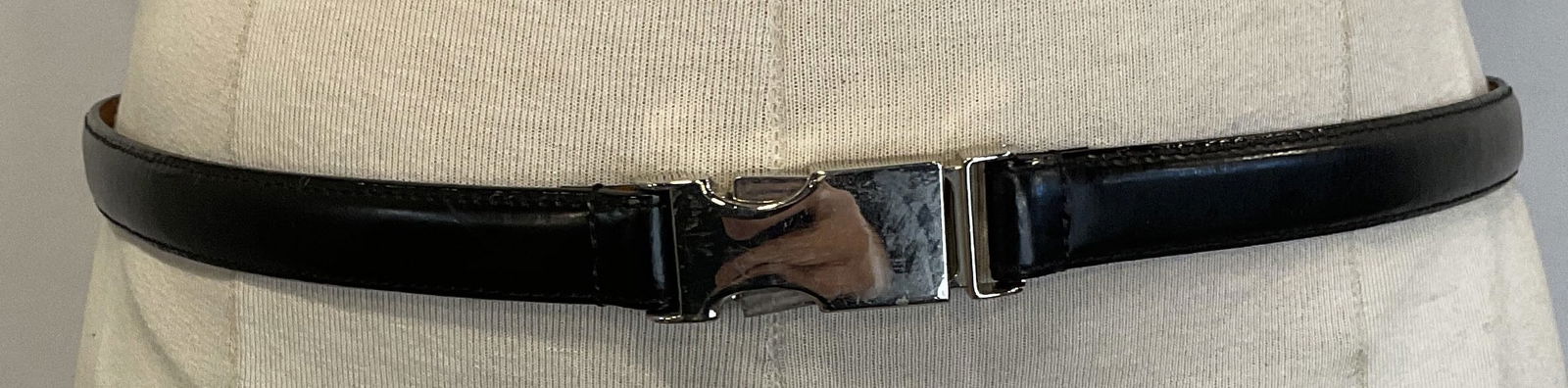 Fina Firenze Black Leather Buckle Belt (1 of 7)