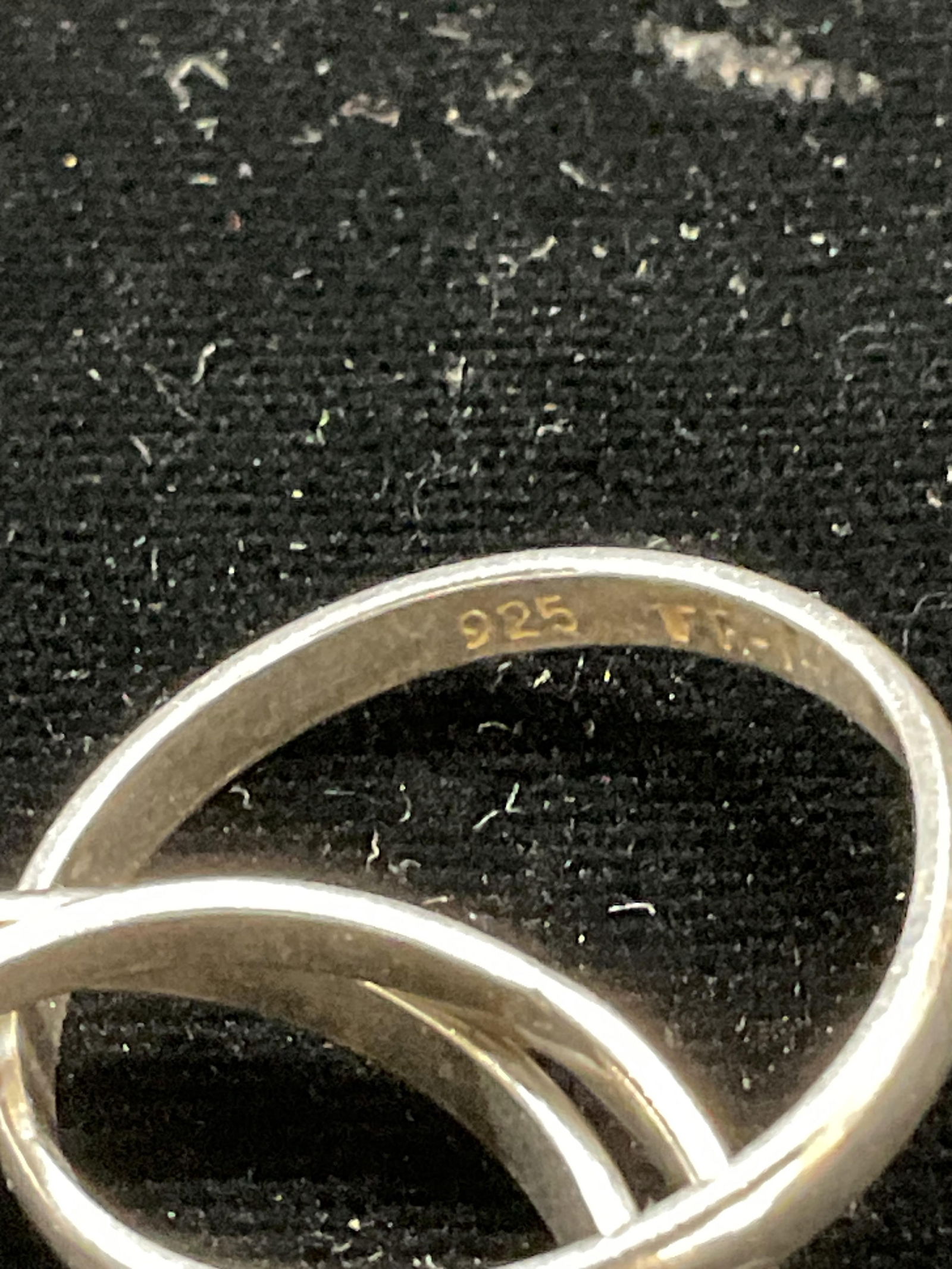 Vintage Sterling Silver Interlocking Ring, Mexico - 5