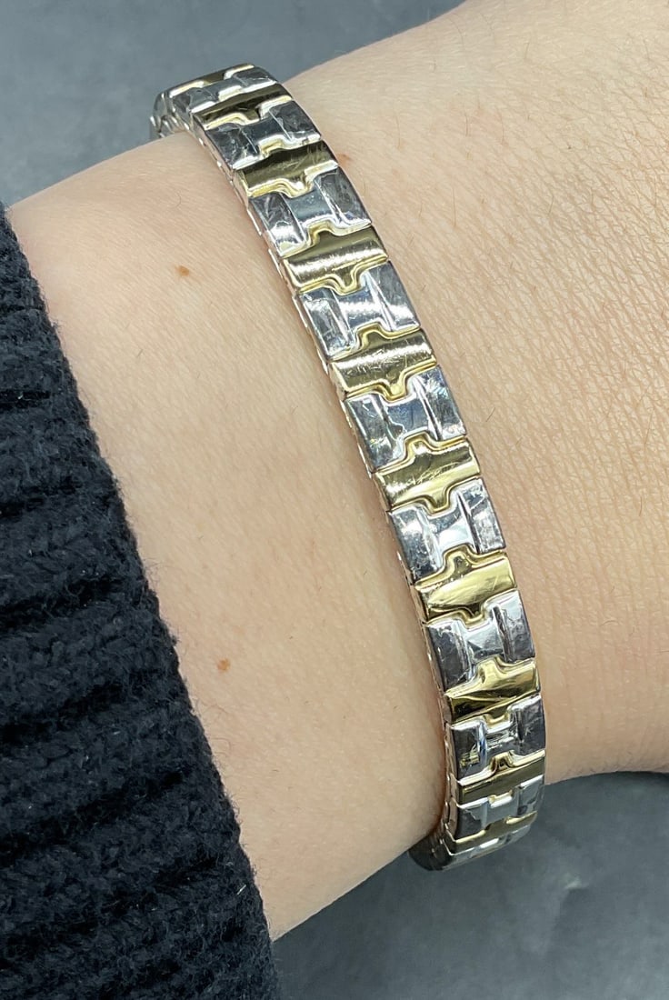 Vintage Silver & Gold Tone Link Bracelet (1 of 6)