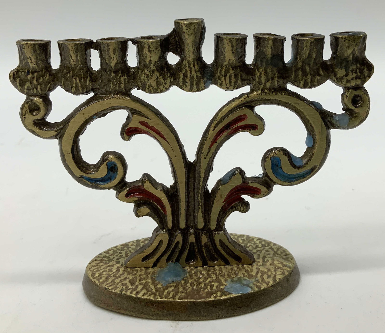 Vtg Hen Holon Brass Hanukkah Menorah ISRAEL (1 of 6)