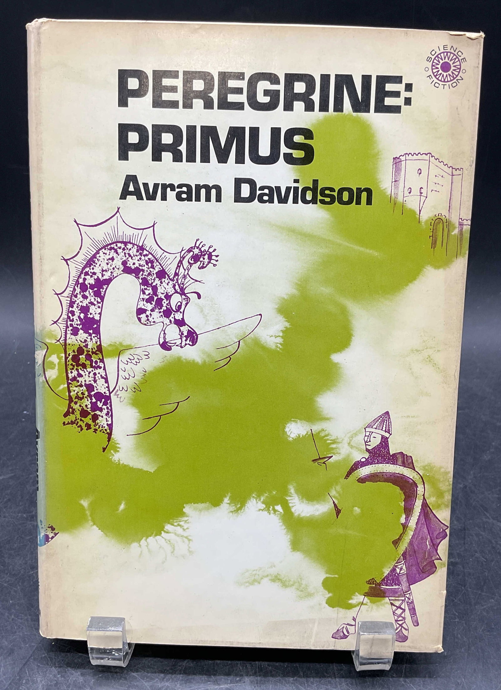 1971 Peregrine Primus, Davidson, 1st Ed Review: Hardcover first edition review copy of Peregrine Primus by Avram Davidson. Walker and company, 1971. Measures approx. 8.5 x 6 inches. wear to cover, pages, and binding consistent with exposure. Book, 